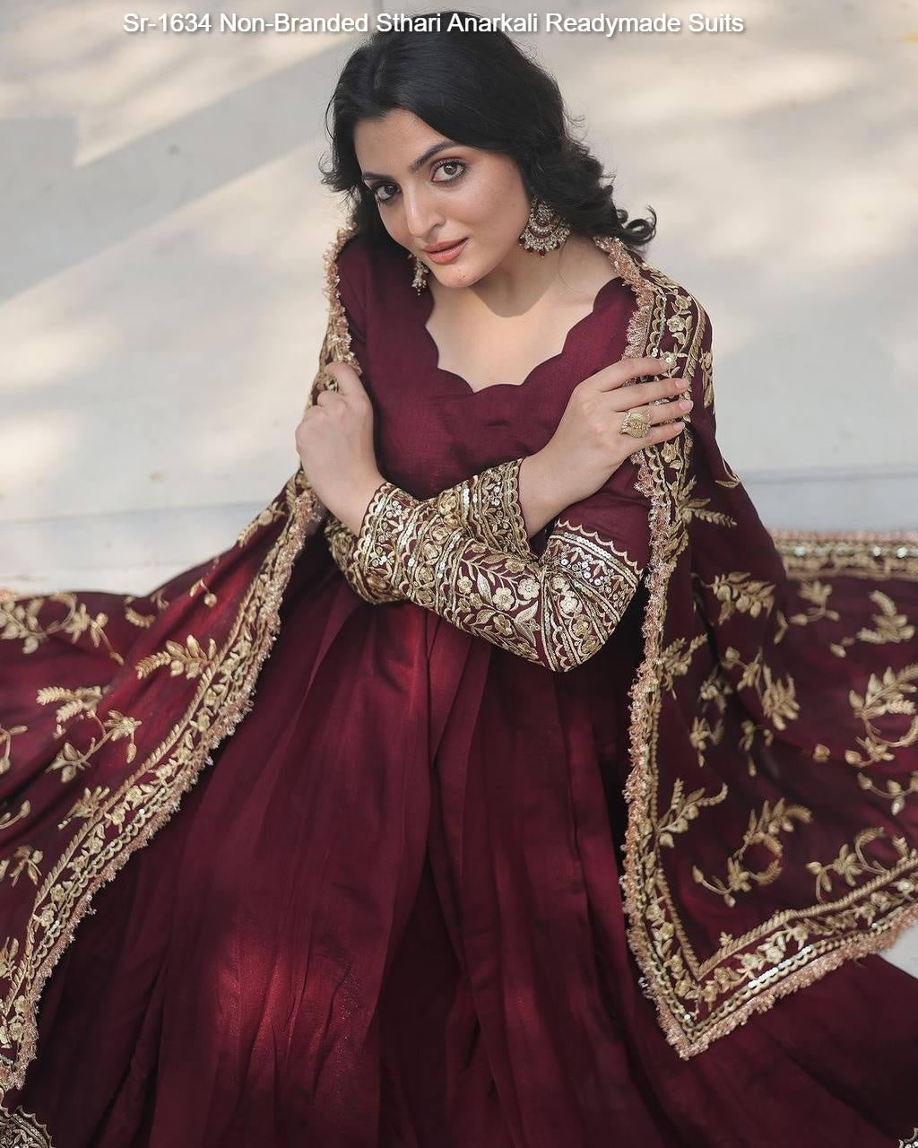 Sr-1634 Non-Branded Sthari Anarkali Readymade Suits