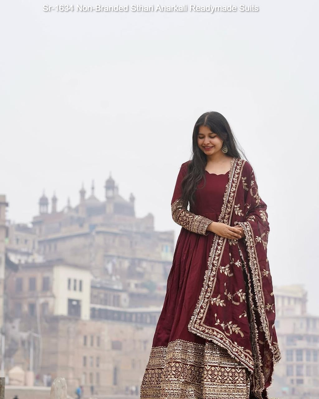Sr-1634 Non-Branded Sthari Anarkali Readymade Suits