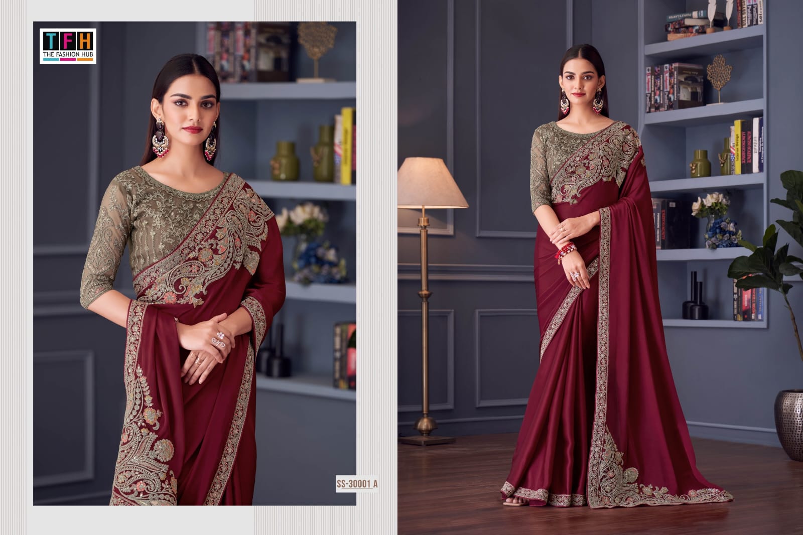 Ss-30001-A Silver Screen Tfh Silk Sarees