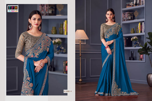 Ss-30001-B Silver Screen Tfh Silk Sarees