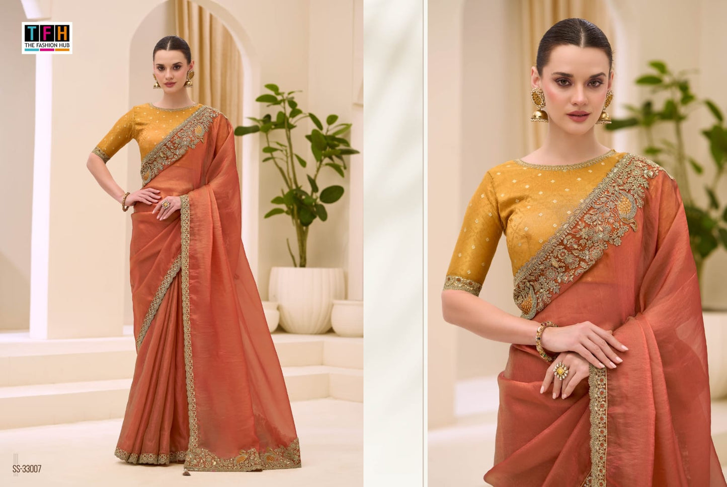 Ss-33007 Silver Screen 23 Tfh Shade Silk Sarees