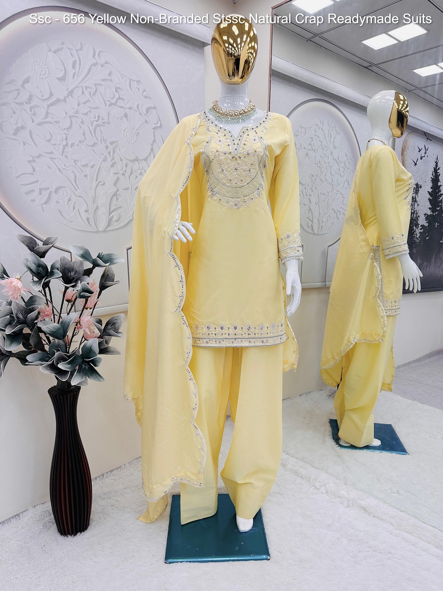 Ssc - 656 Yellow Non-Branded Stssc Natural Crap Readymade Suits