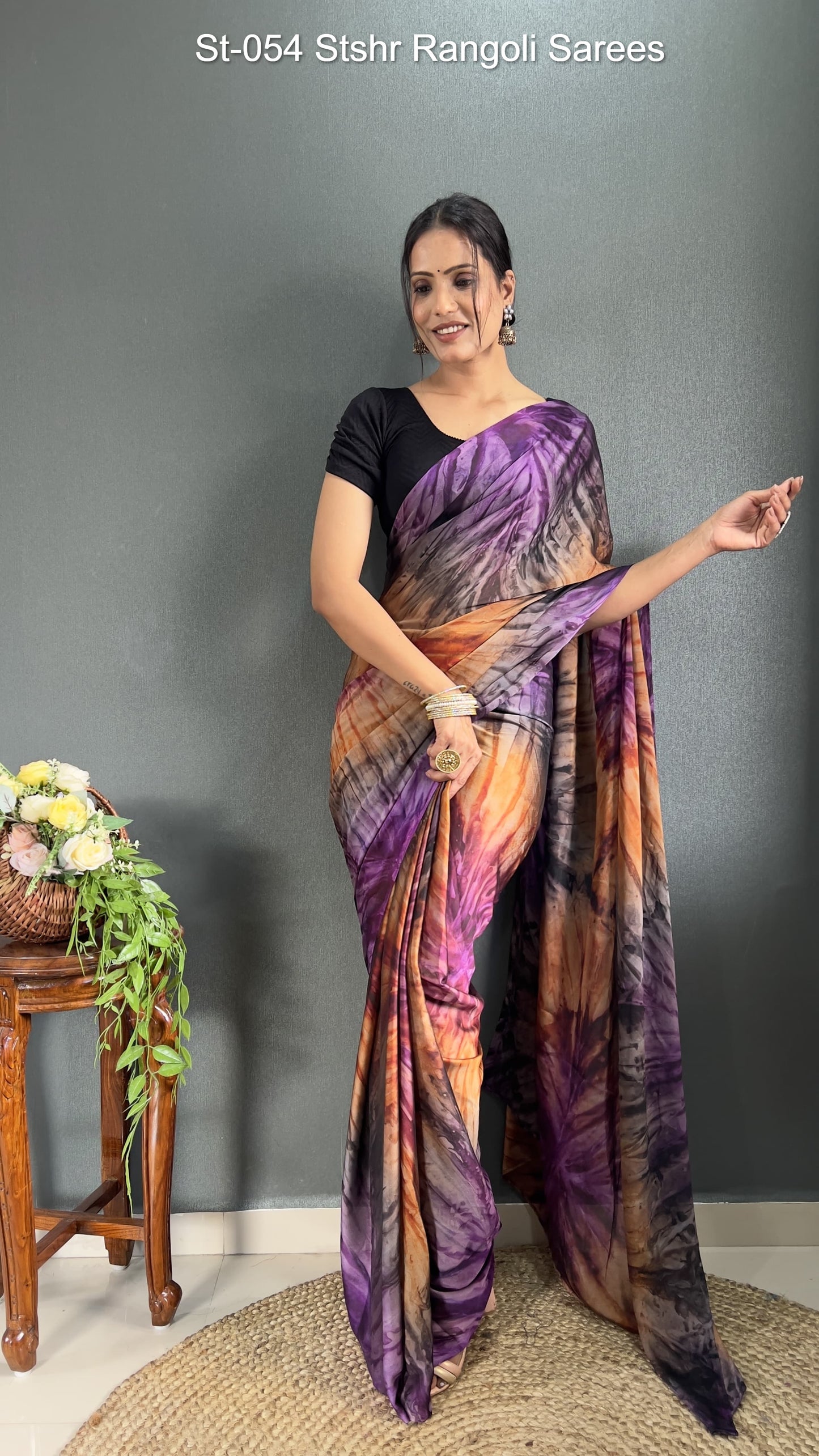 St-054 Stshr Rangoli Sarees
