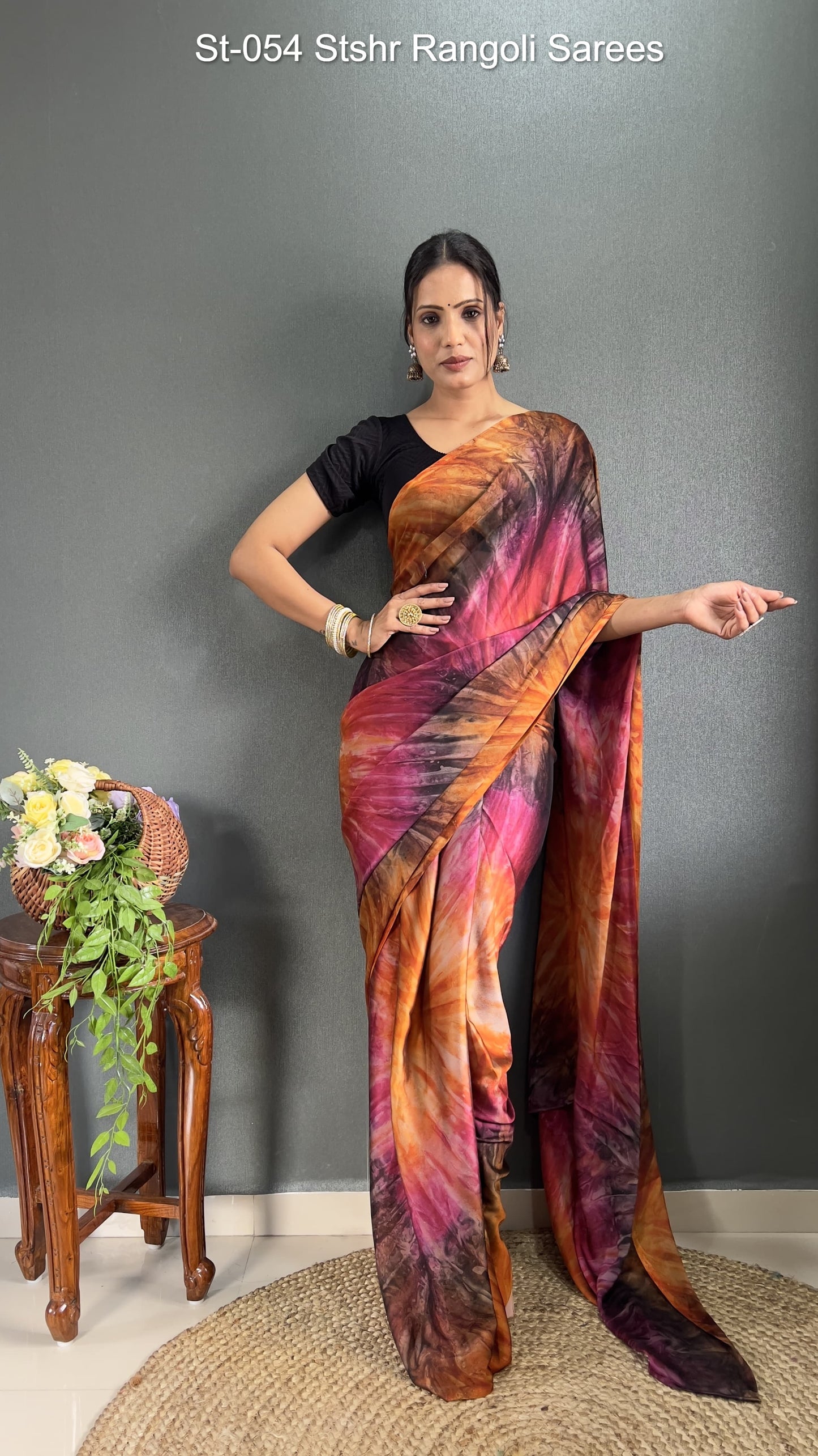St-054 Stshr Rangoli Sarees