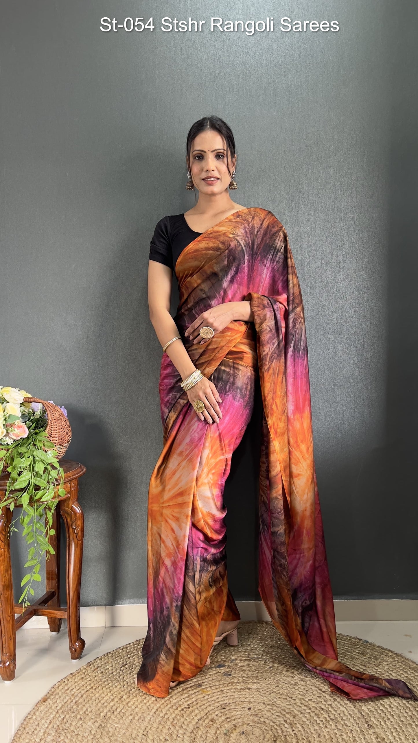 St-054 Stshr Rangoli Sarees