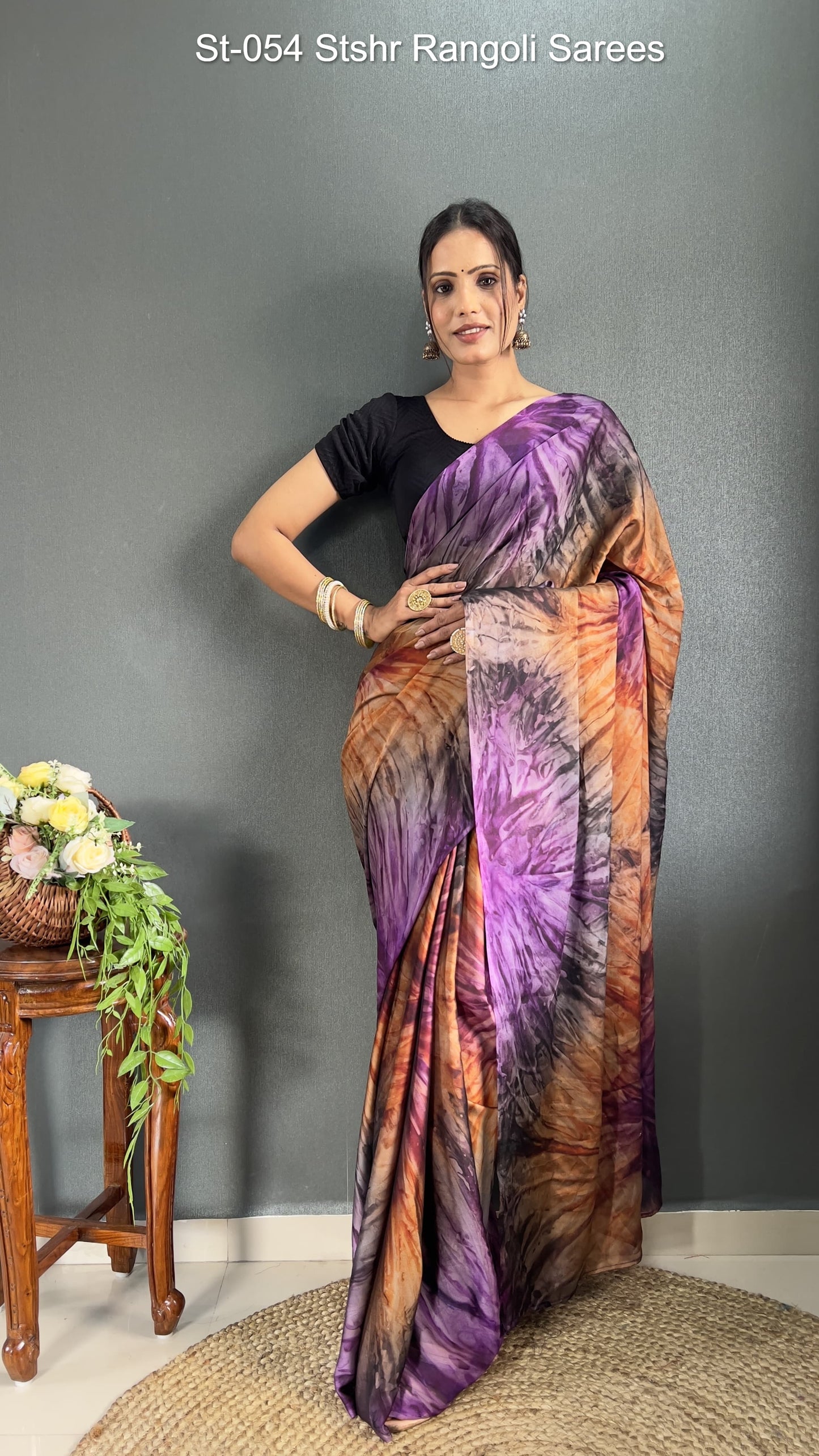 St-054 Stshr Rangoli Sarees