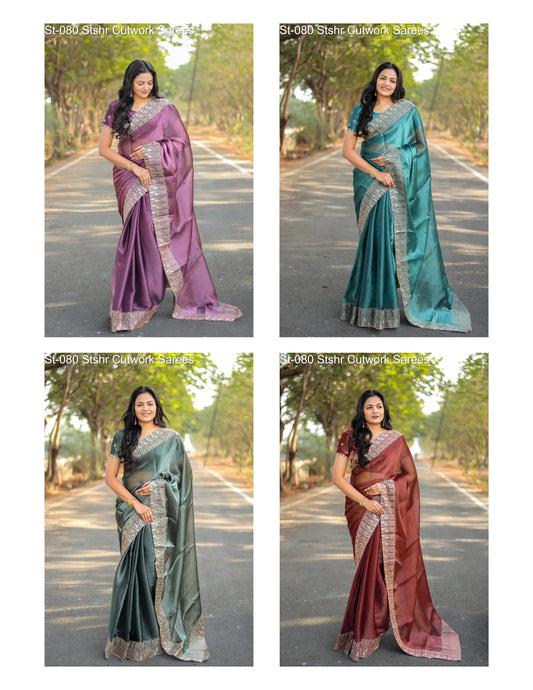 St-080 Stshr Cutwork Sarees