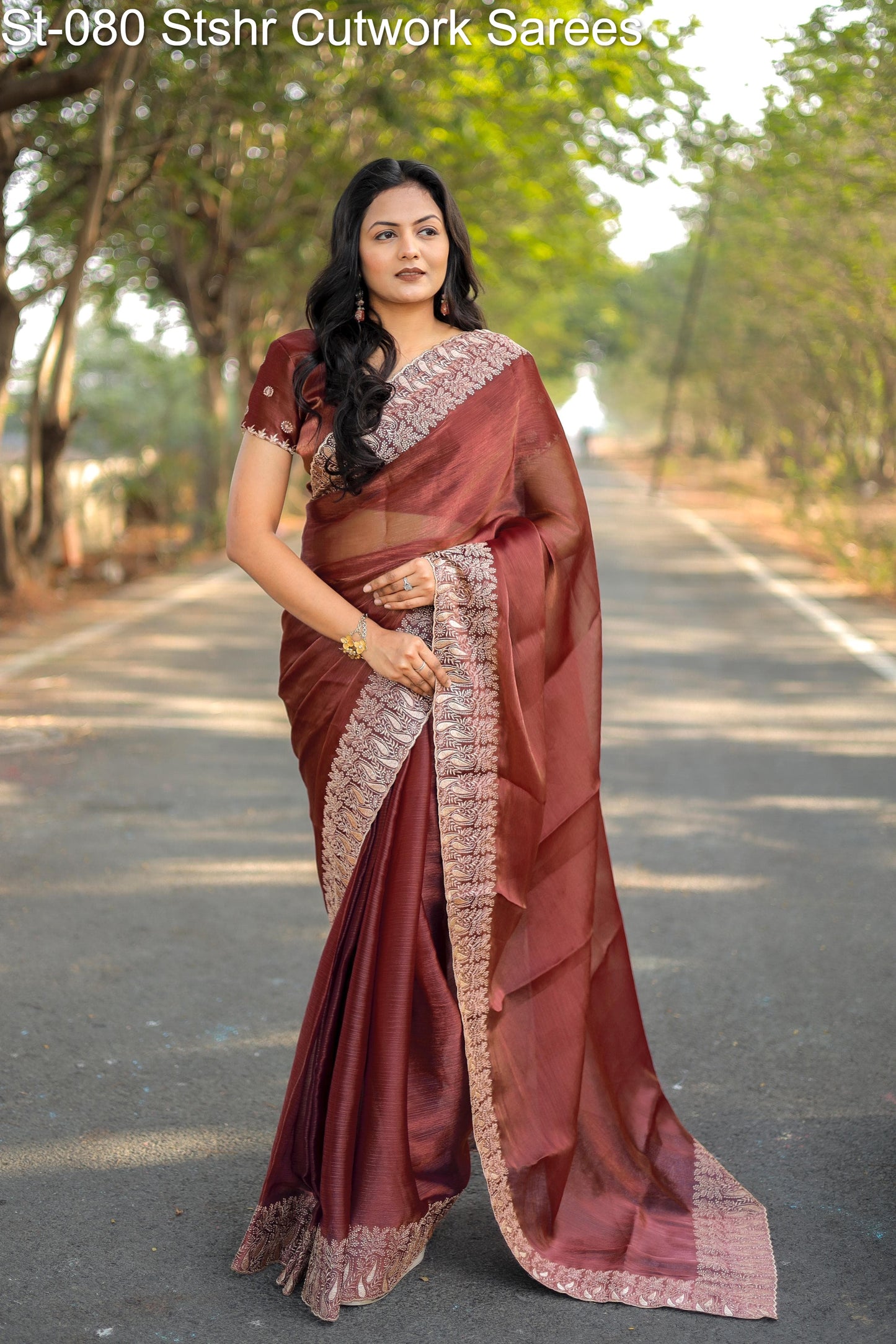 St-080 Stshr Cutwork Sarees