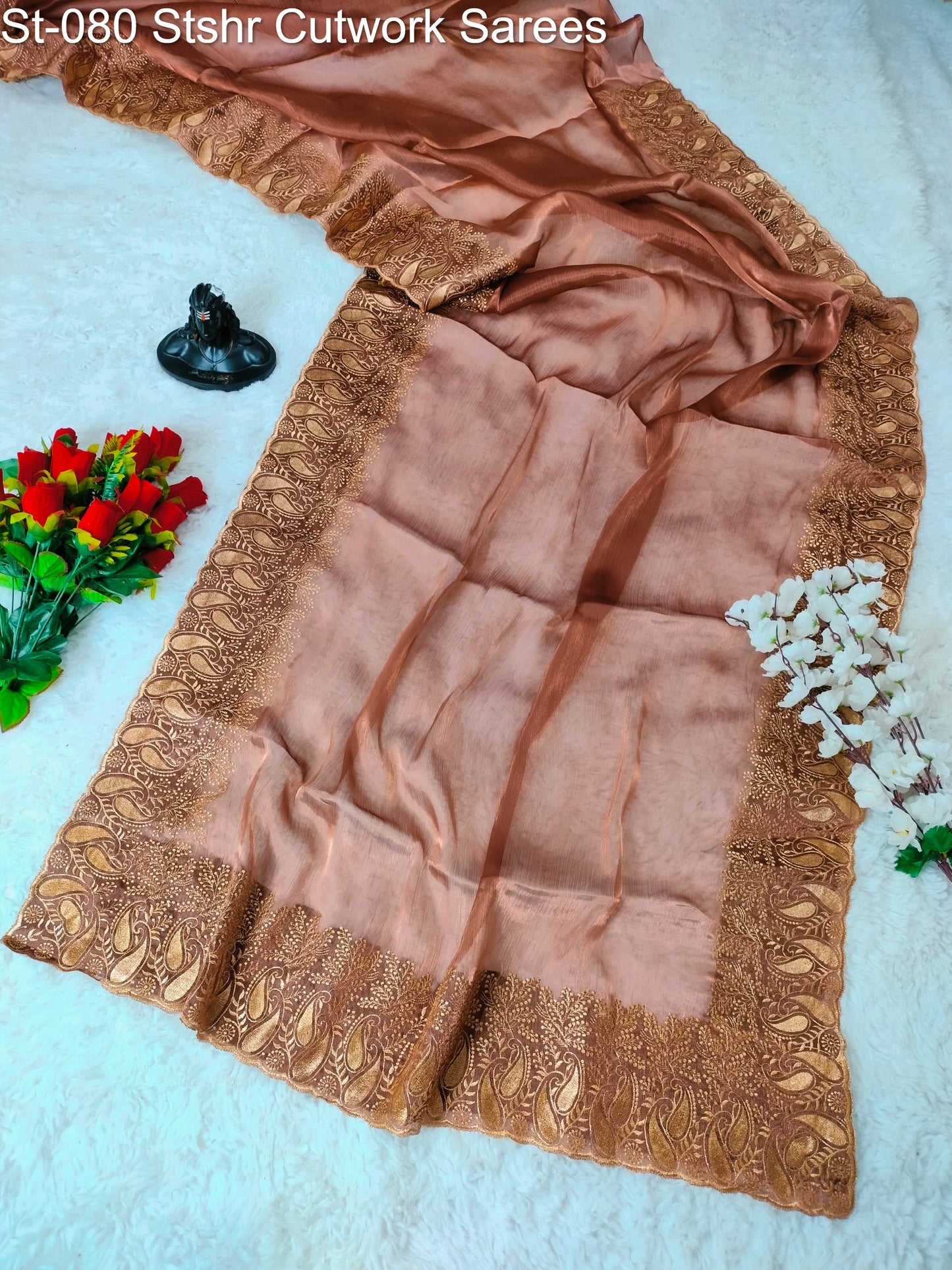 St-080 Stshr Cutwork Sarees