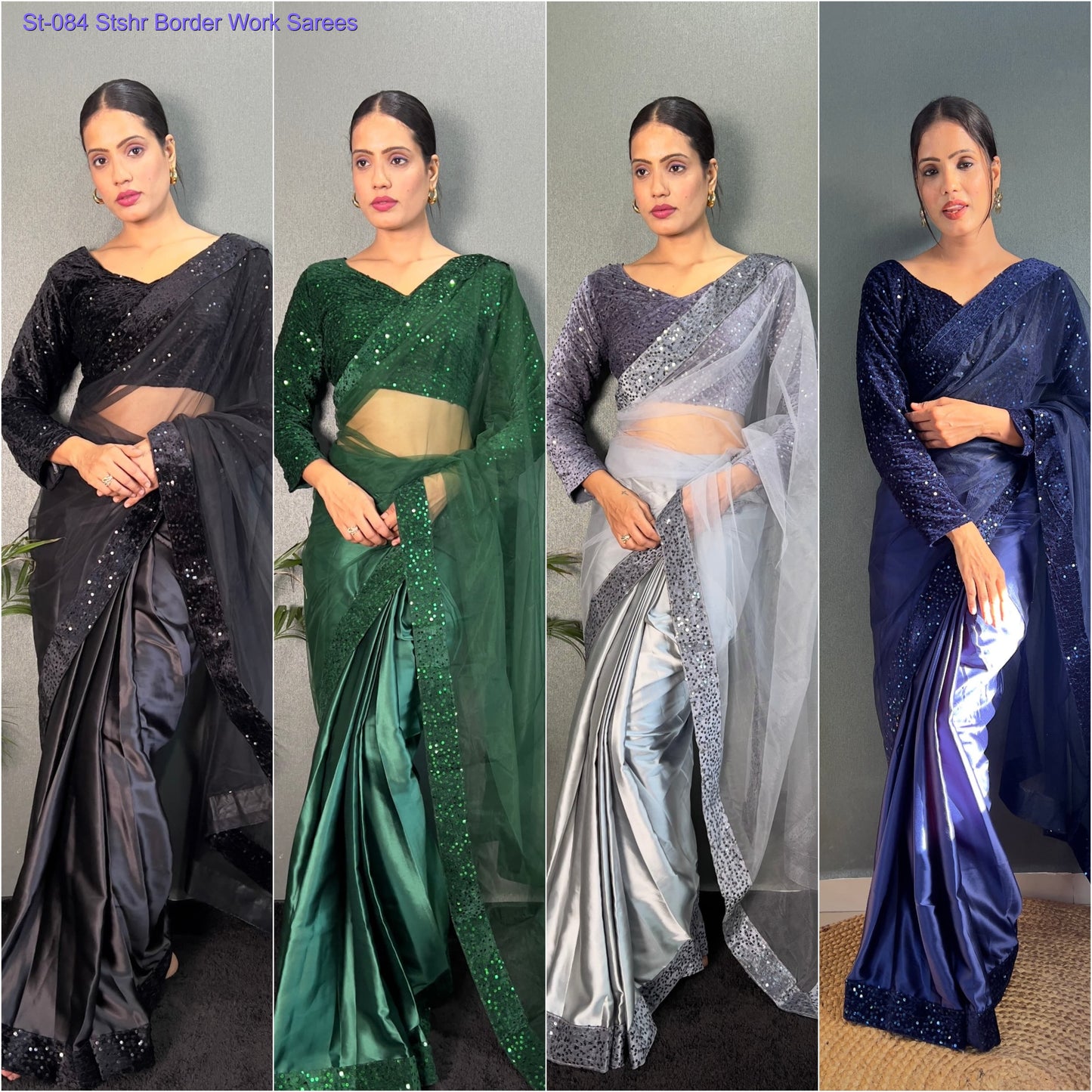 St-084 Stshr Border Work Sarees