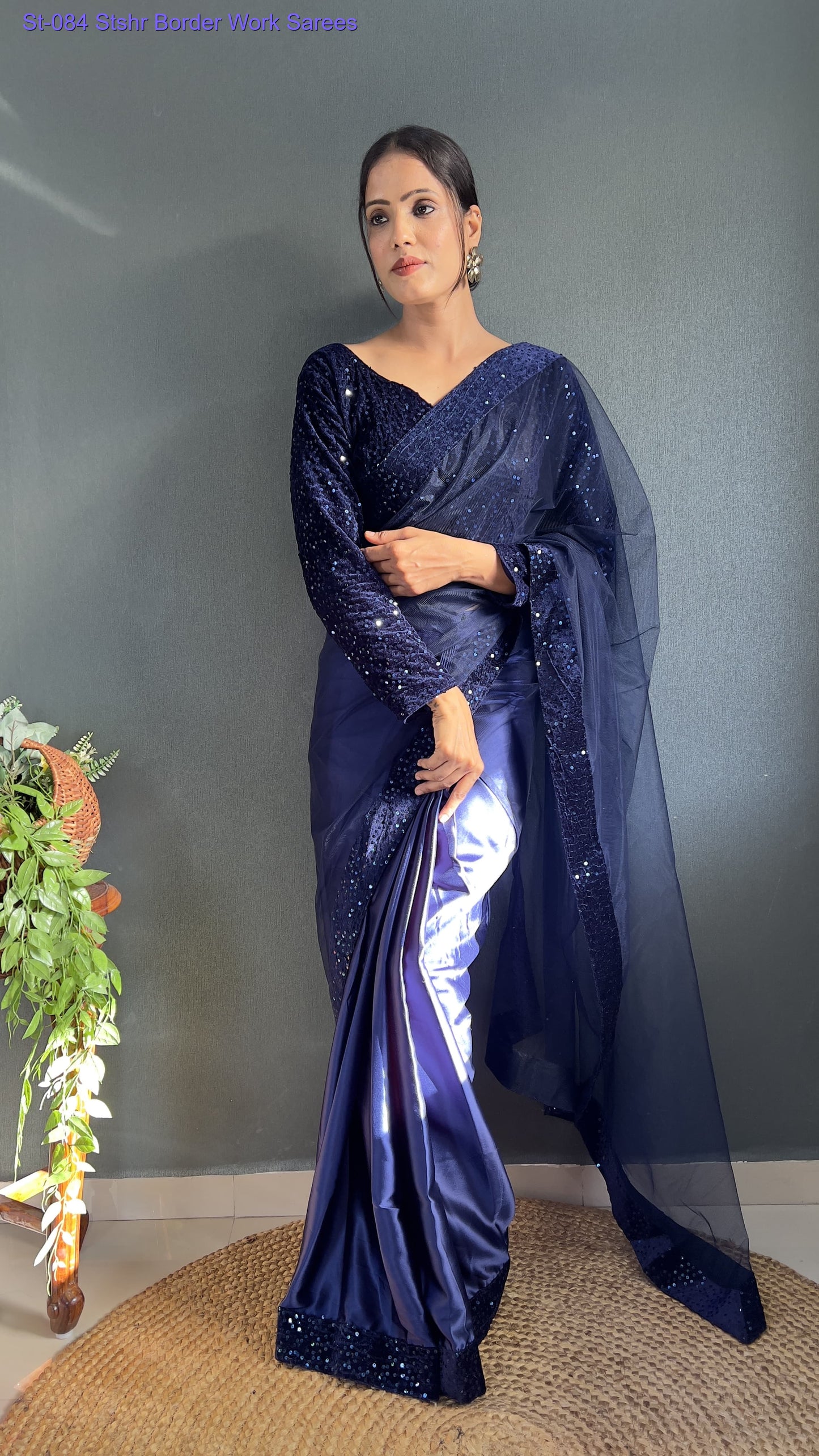 St-084 Stshr Border Work Sarees