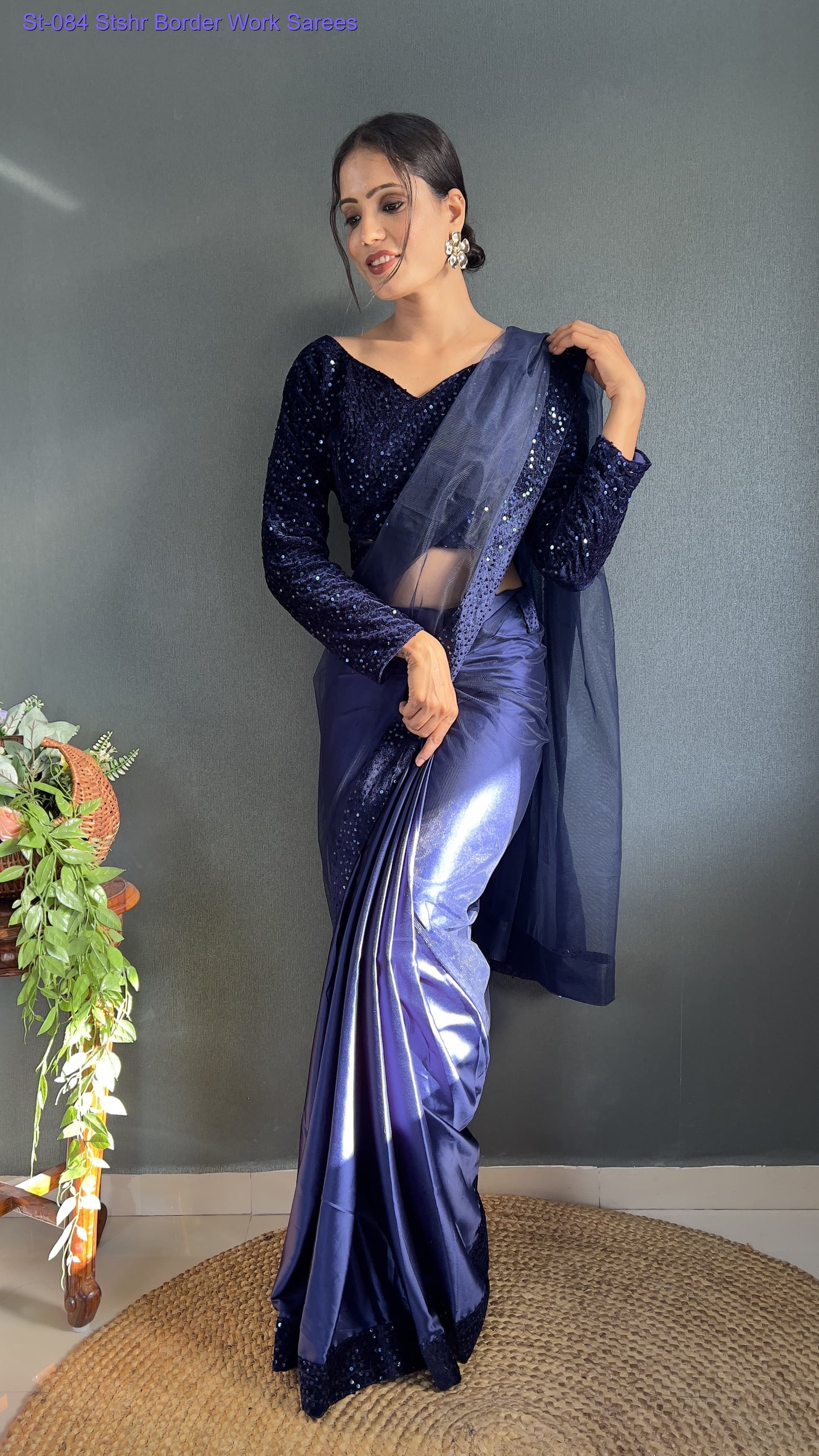 St-084 Stshr Border Work Sarees