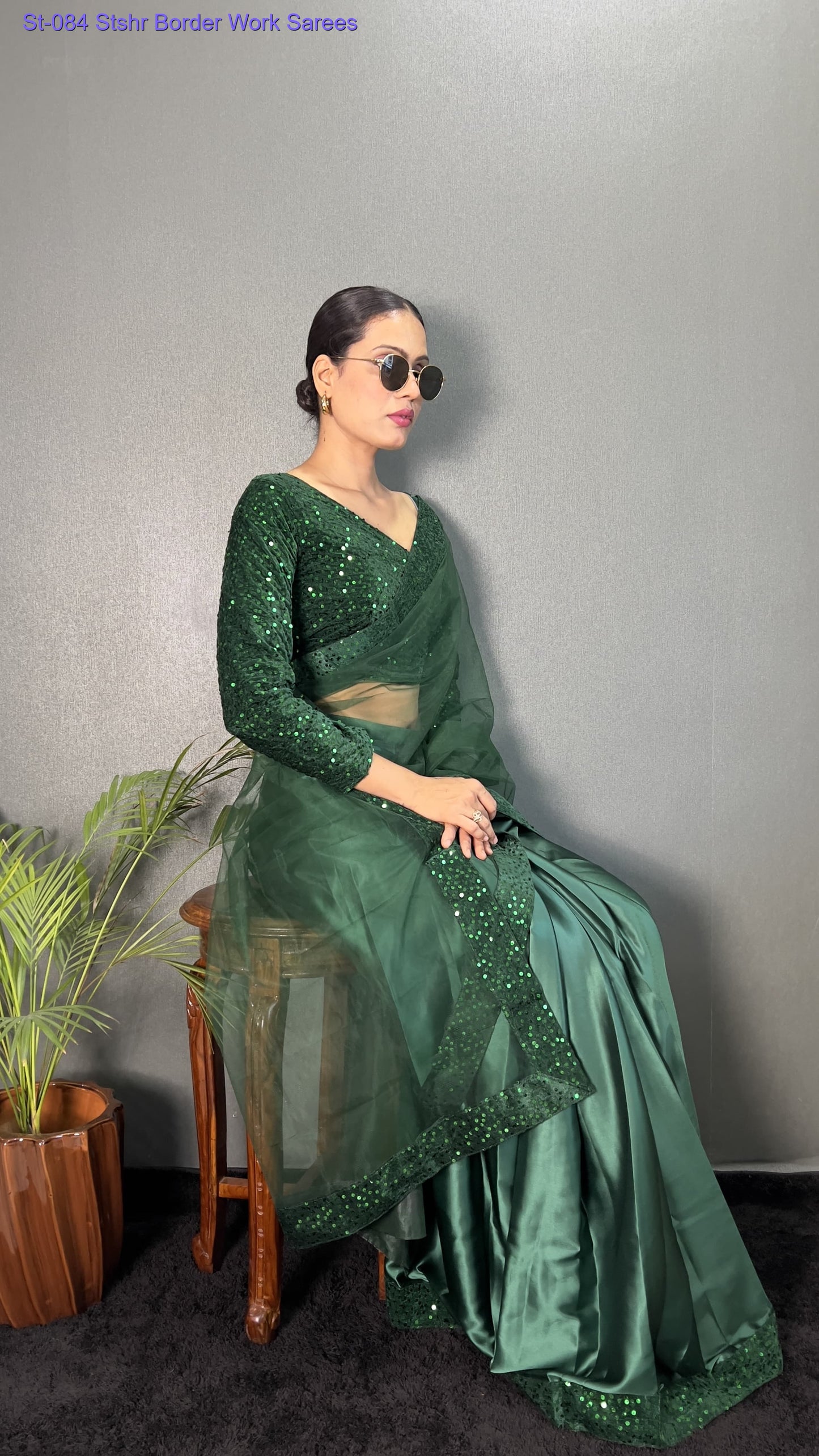 St-084 Stshr Border Work Sarees