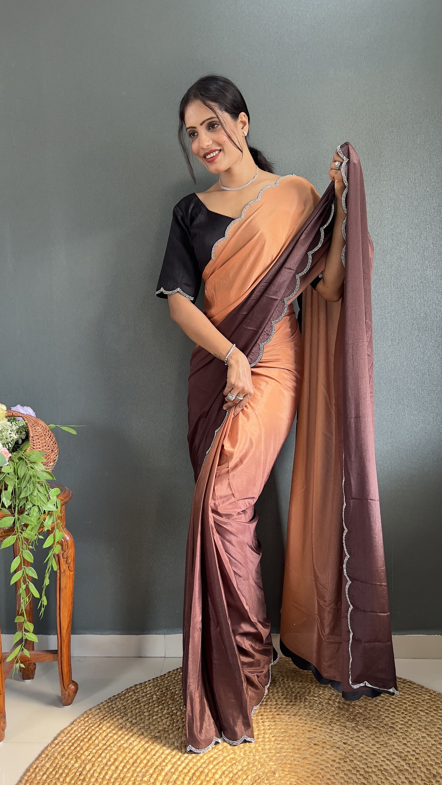 St-088 Stshr Chinon Silk Sarees