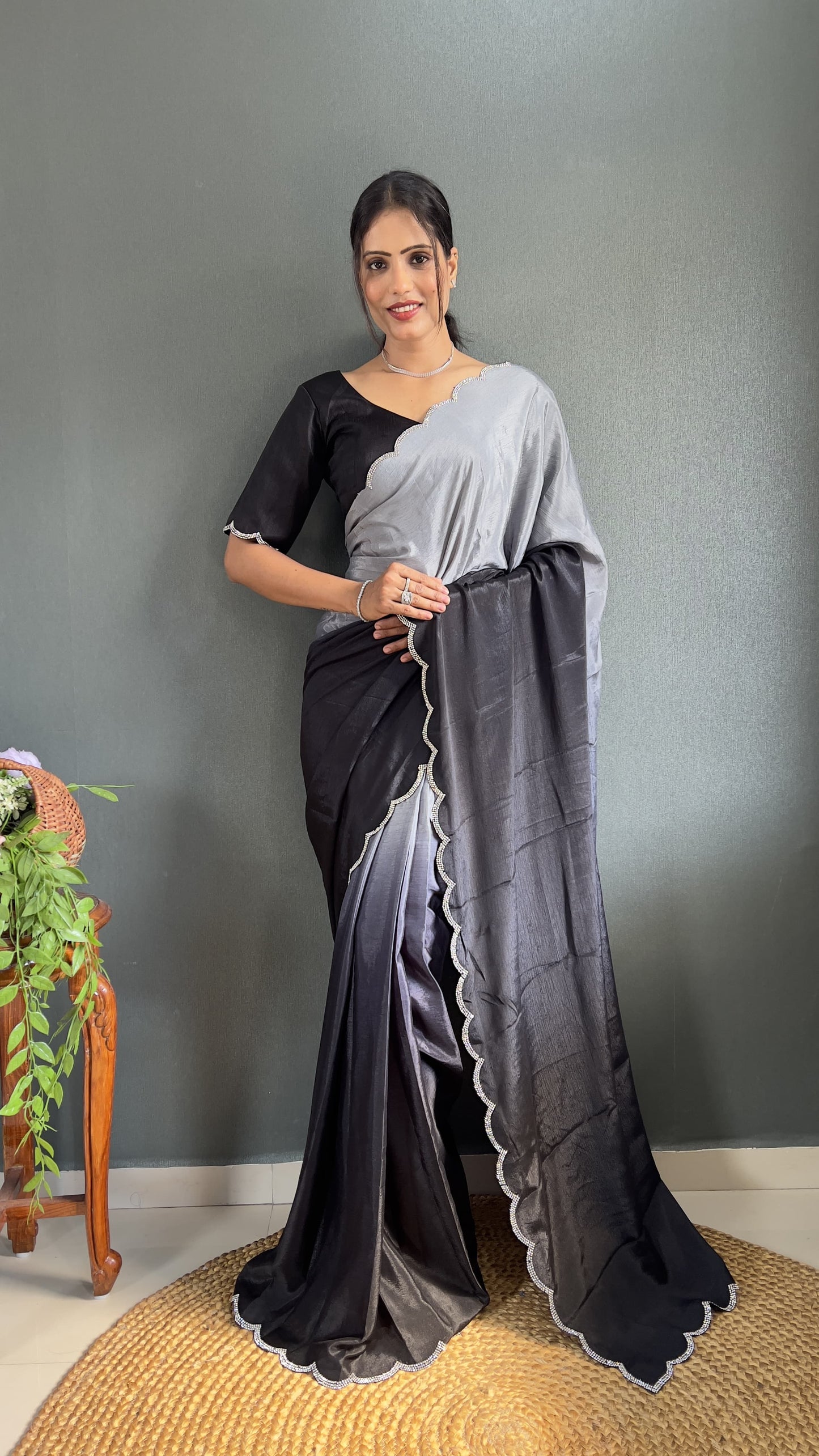 St-088 Stshr Chinon Silk Sarees