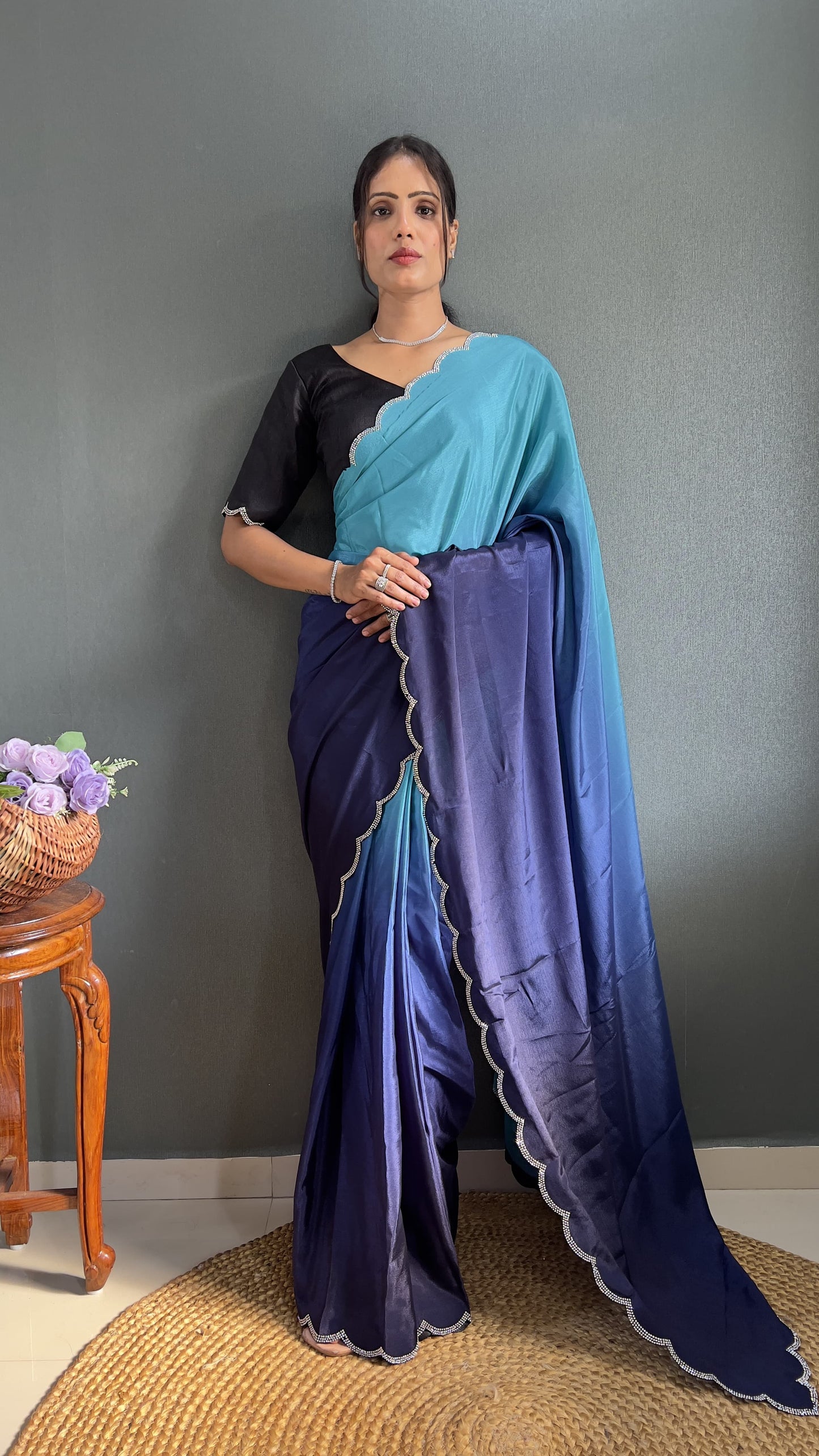 St-088 Stshr Chinon Silk Sarees