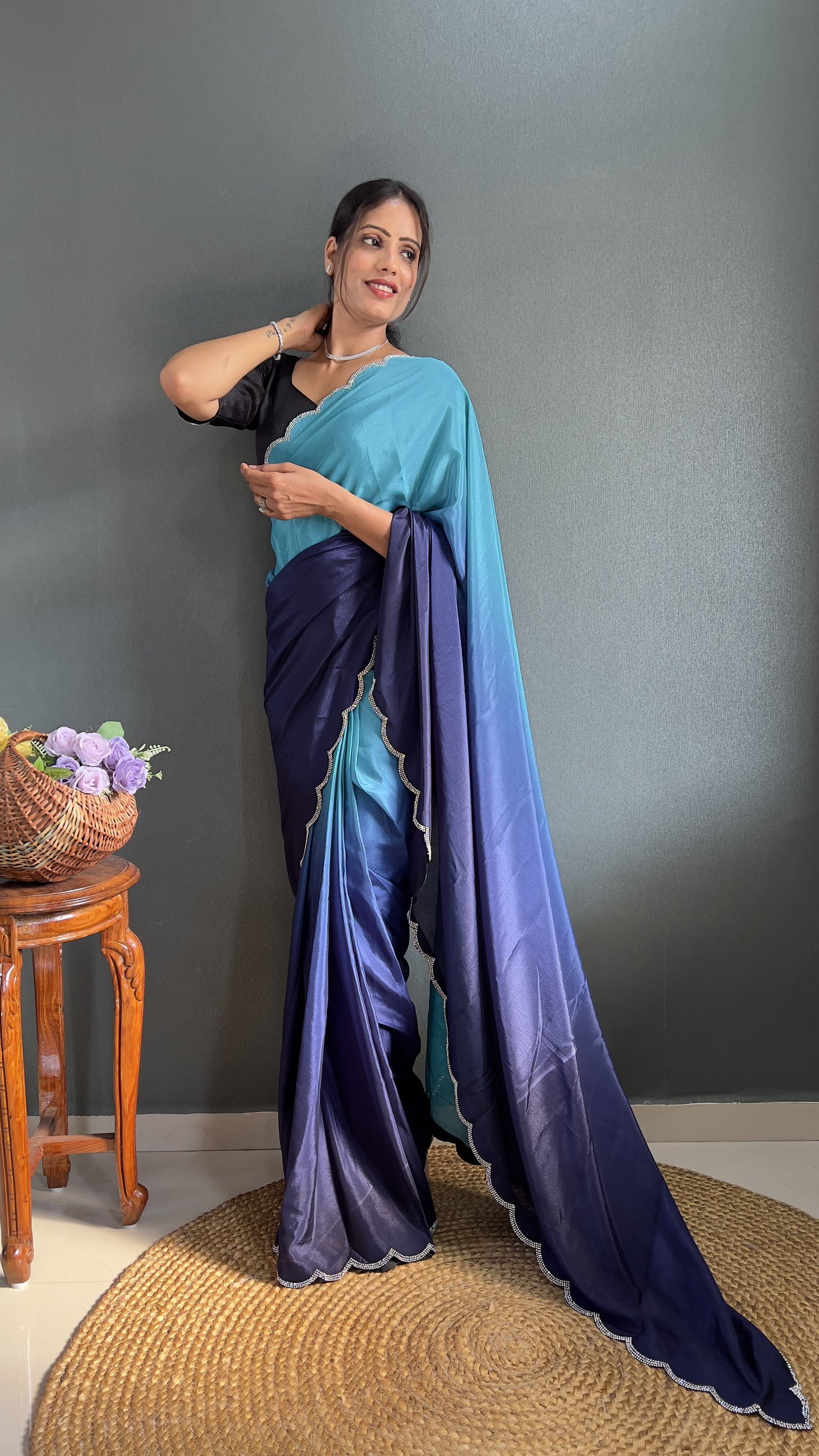 St-088 Stshr Chinon Silk Sarees