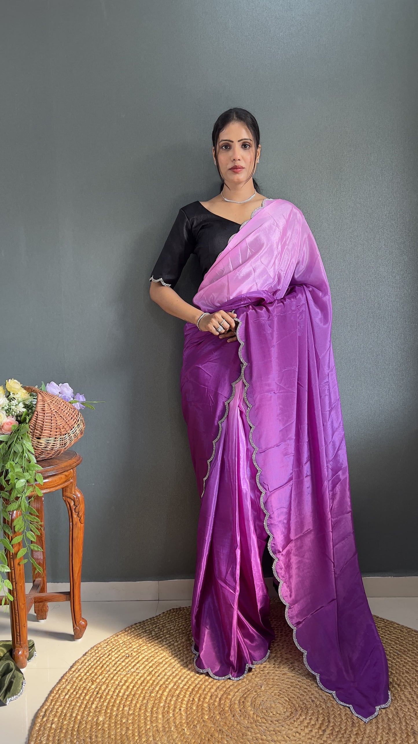 St-088 Stshr Chinon Silk Sarees