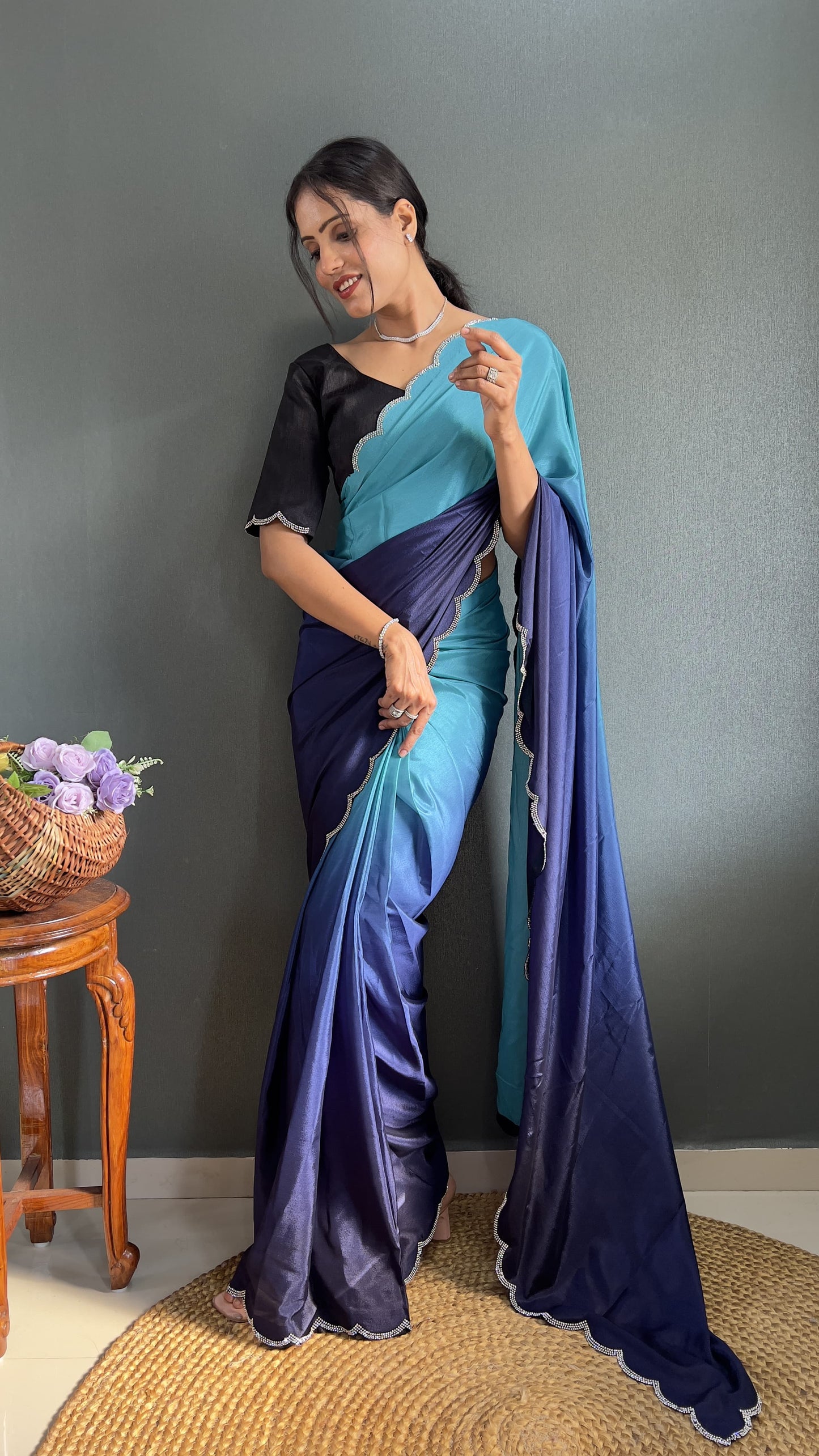 St-088 Stshr Chinon Silk Sarees