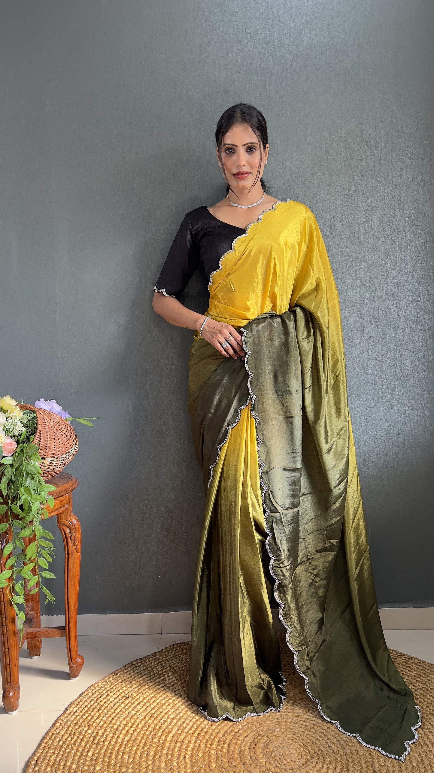 St-088 Stshr Chinon Silk Sarees