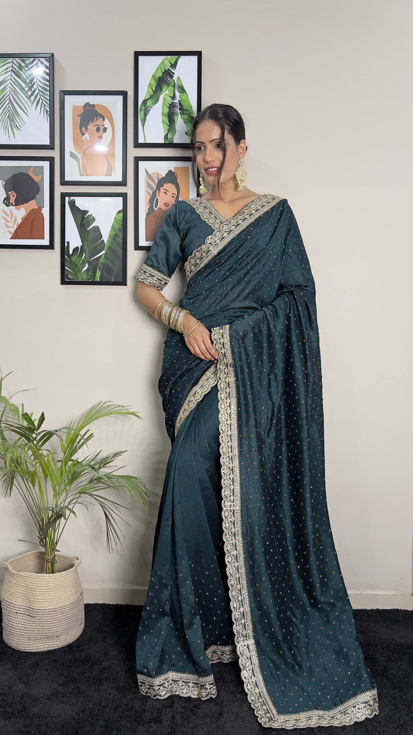 St-096 Stshr Cut Work Sarees