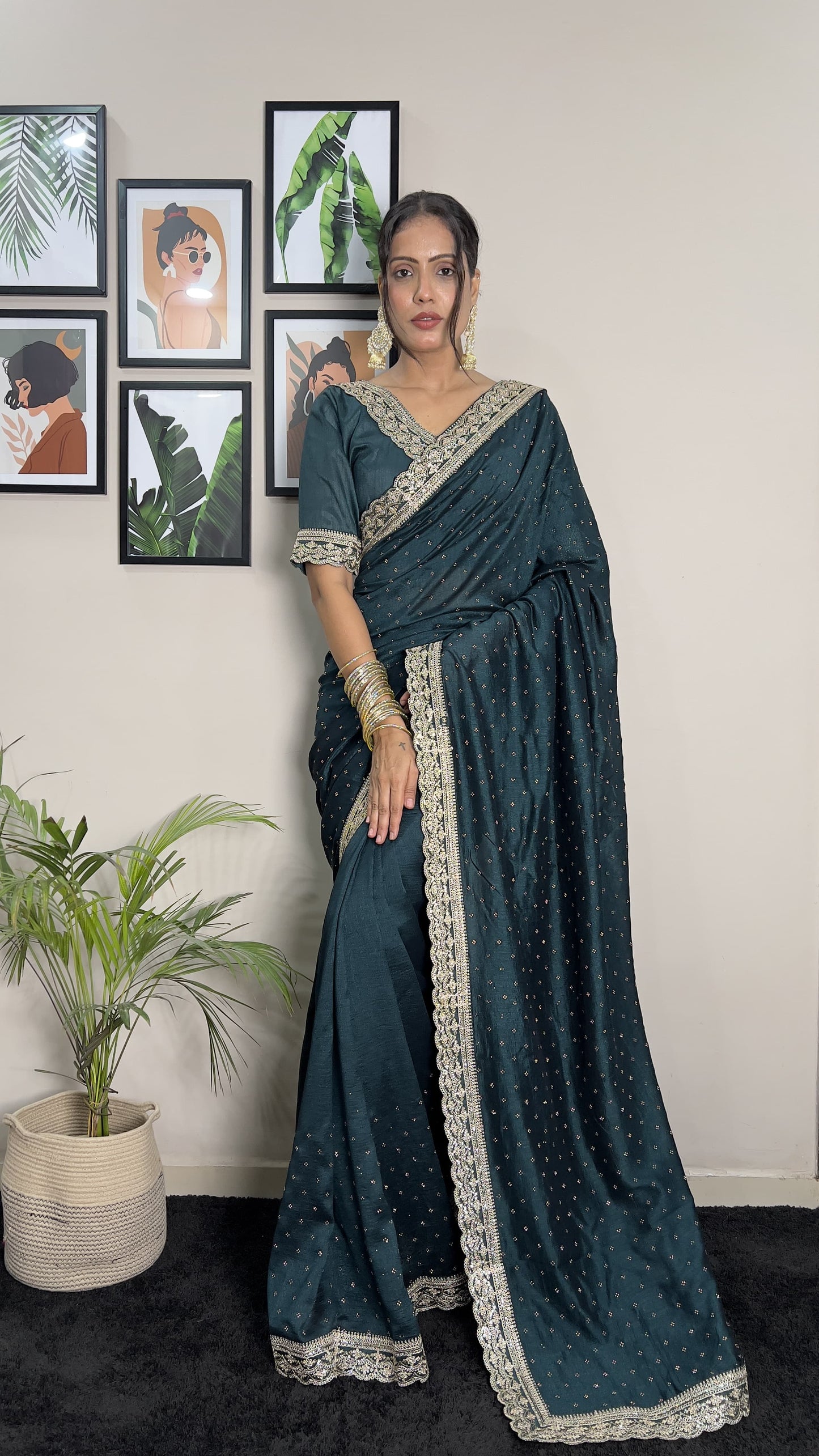 St-096 Stshr Cut Work Sarees