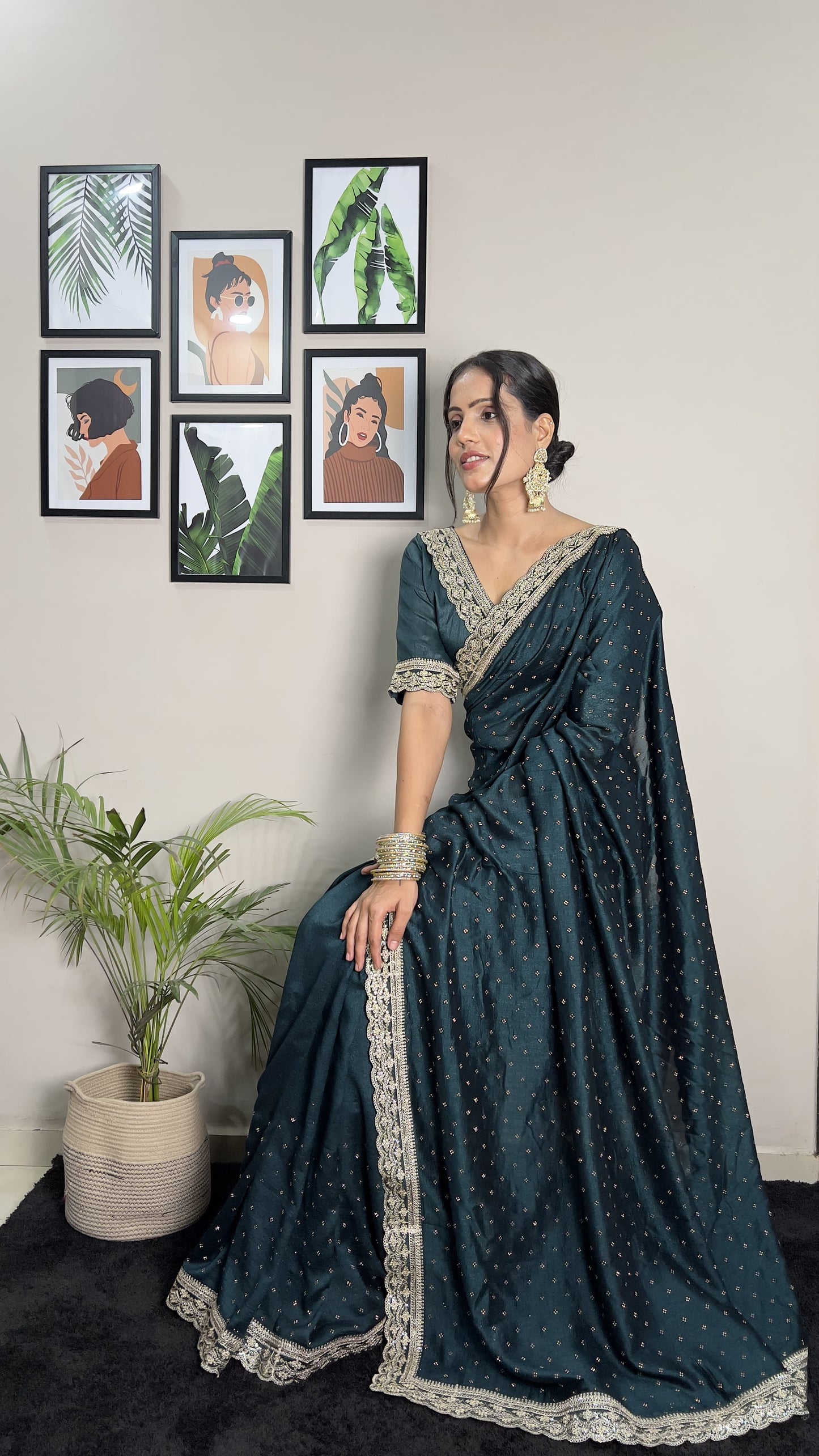 St-096 Stshr Cut Work Sarees