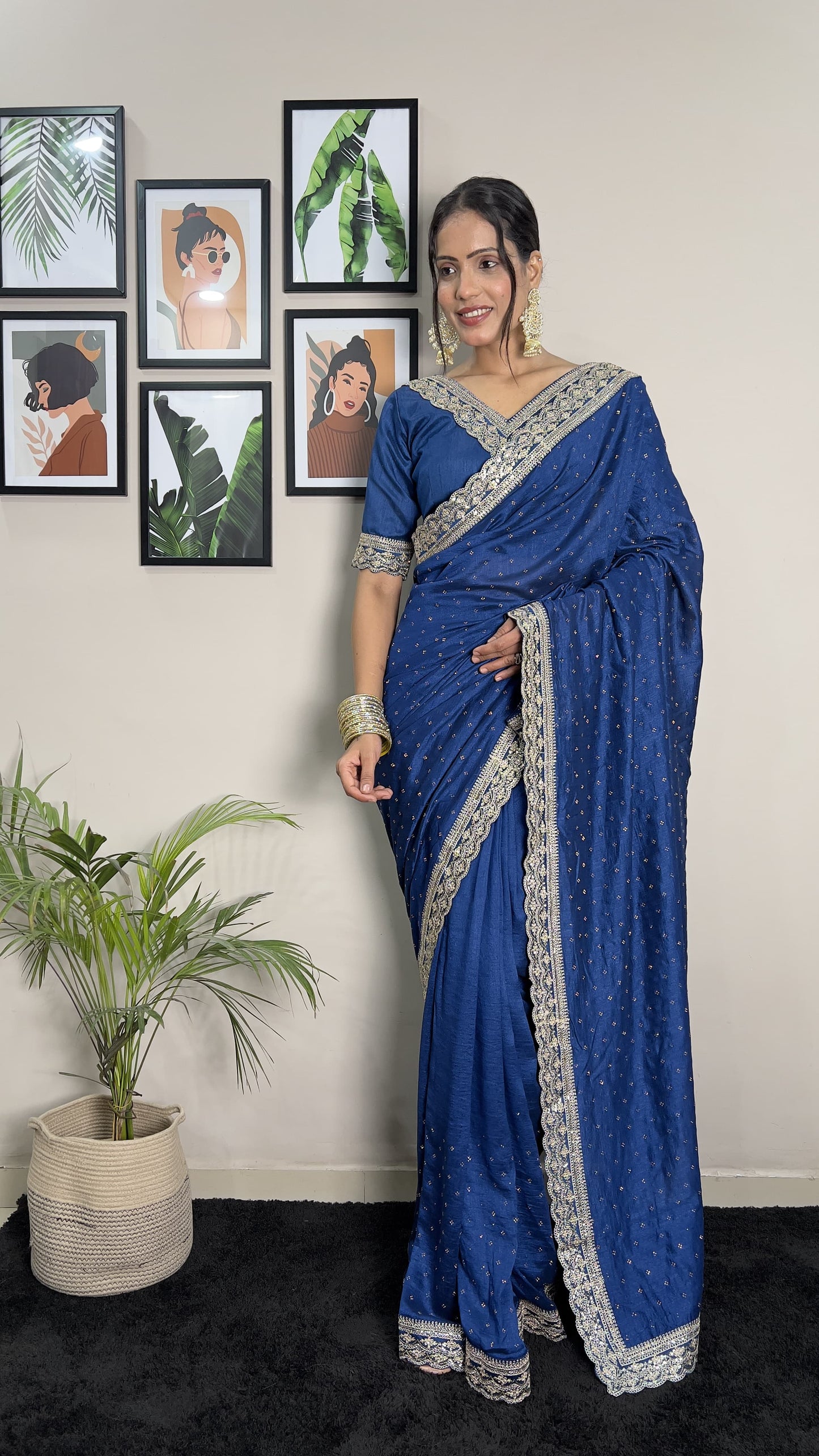 St-096 Stshr Cut Work Sarees