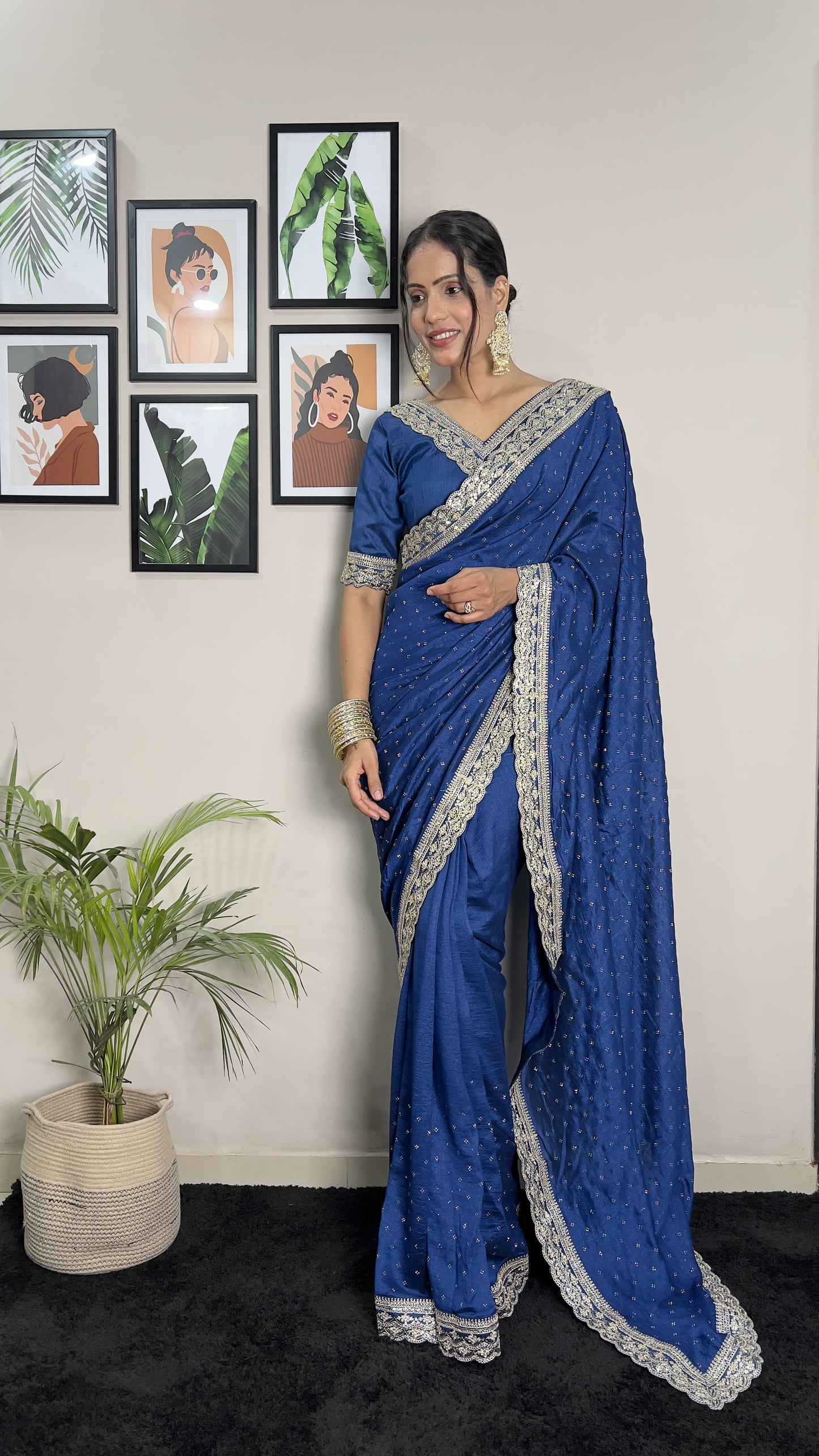 St-096 Stshr Cut Work Sarees