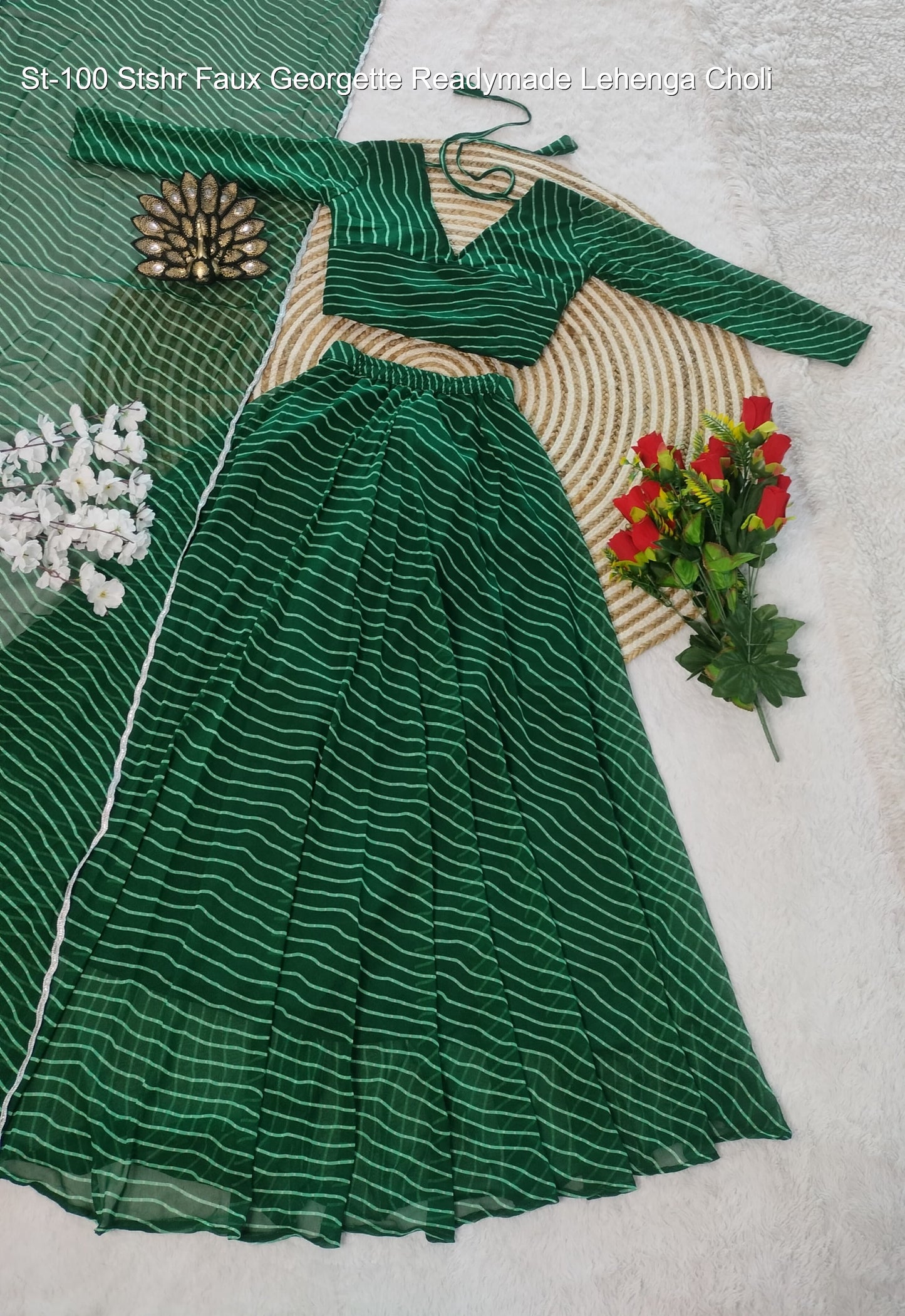 St-100 Stshr Faux Georgette Readymade Lehenga Choli