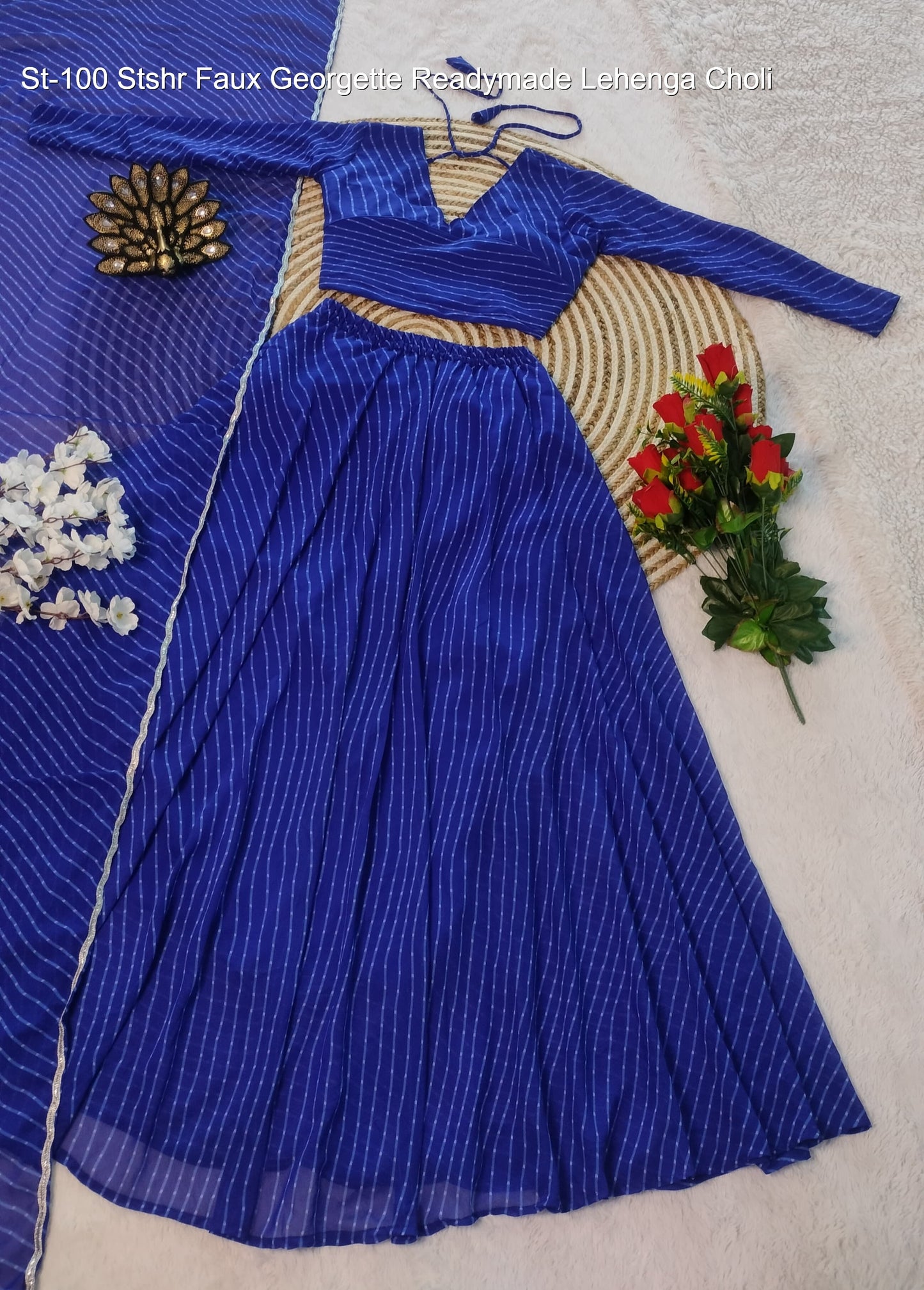 St-100 Stshr Faux Georgette Readymade Lehenga Choli