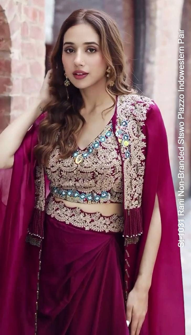 St-1031 Rani Non-Branded Stswo Plazzo Indowestern Pair