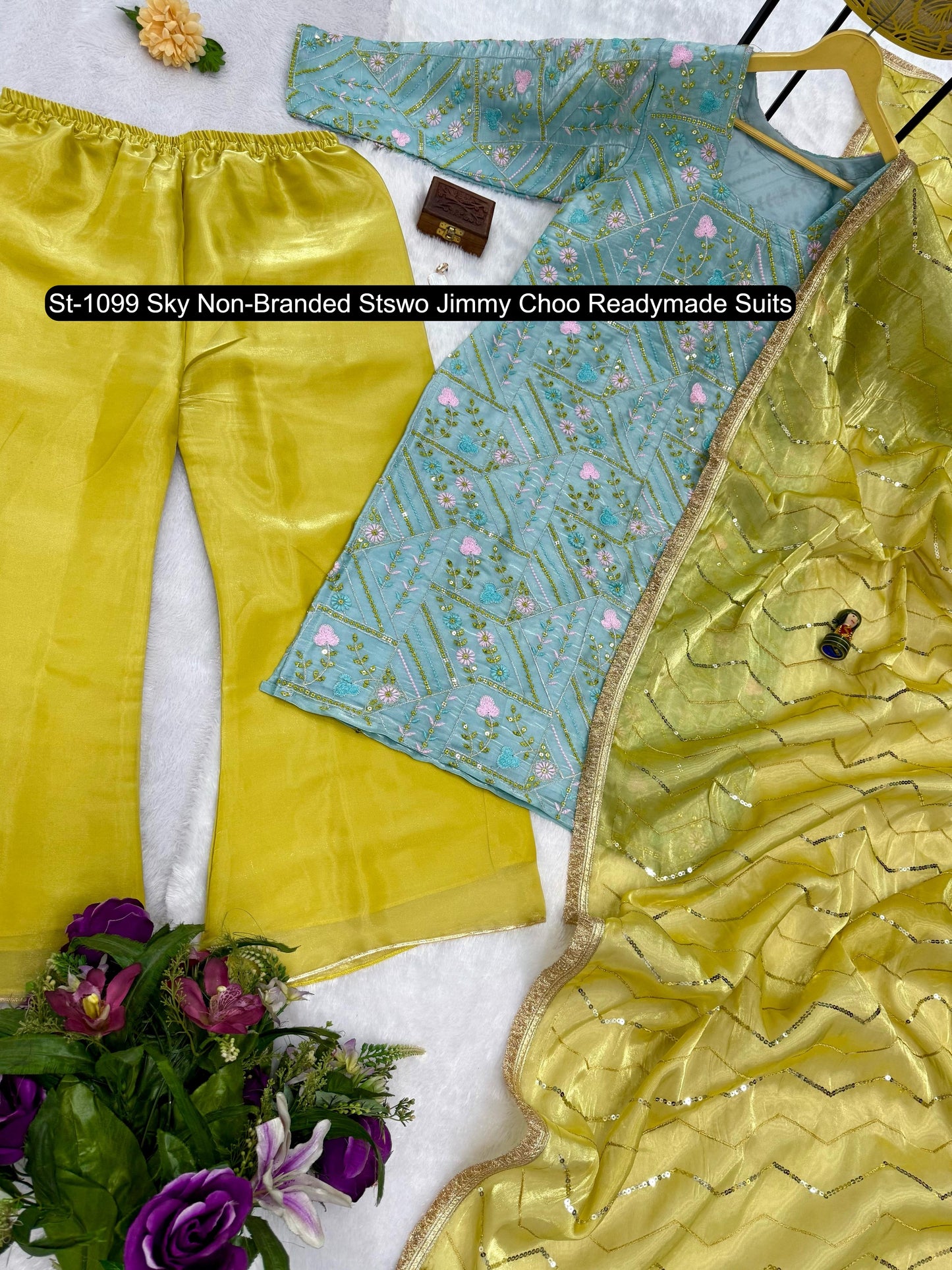 St-1099 Sky Non-Branded Stswo Jimmy Choo Readymade Suits