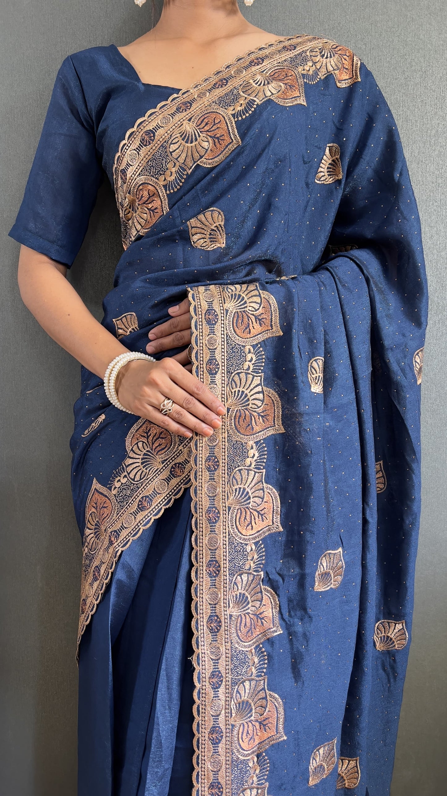 St-122 Stshr Vichitra Silk Sarees