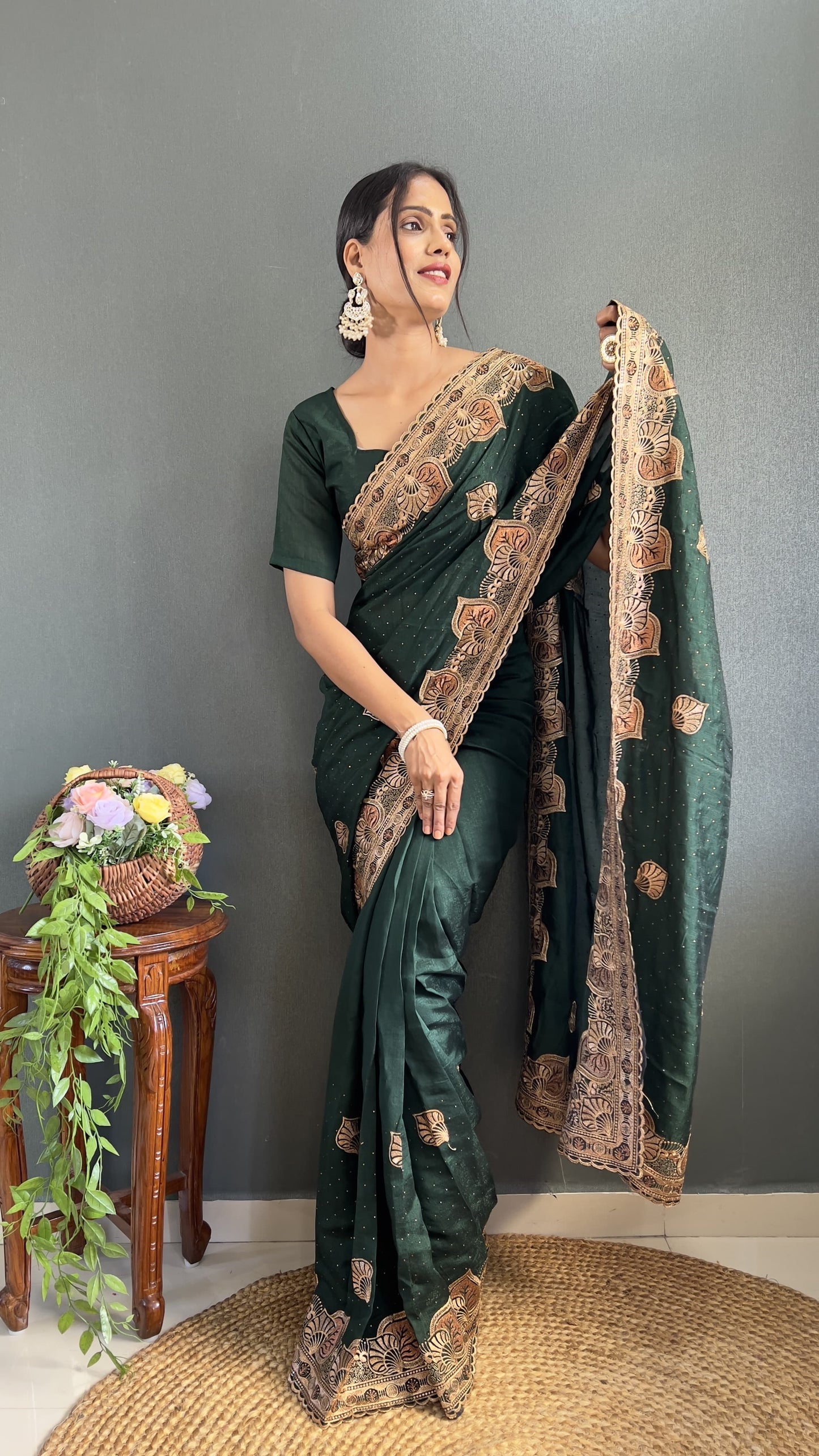 St-122 Stshr Vichitra Silk Sarees