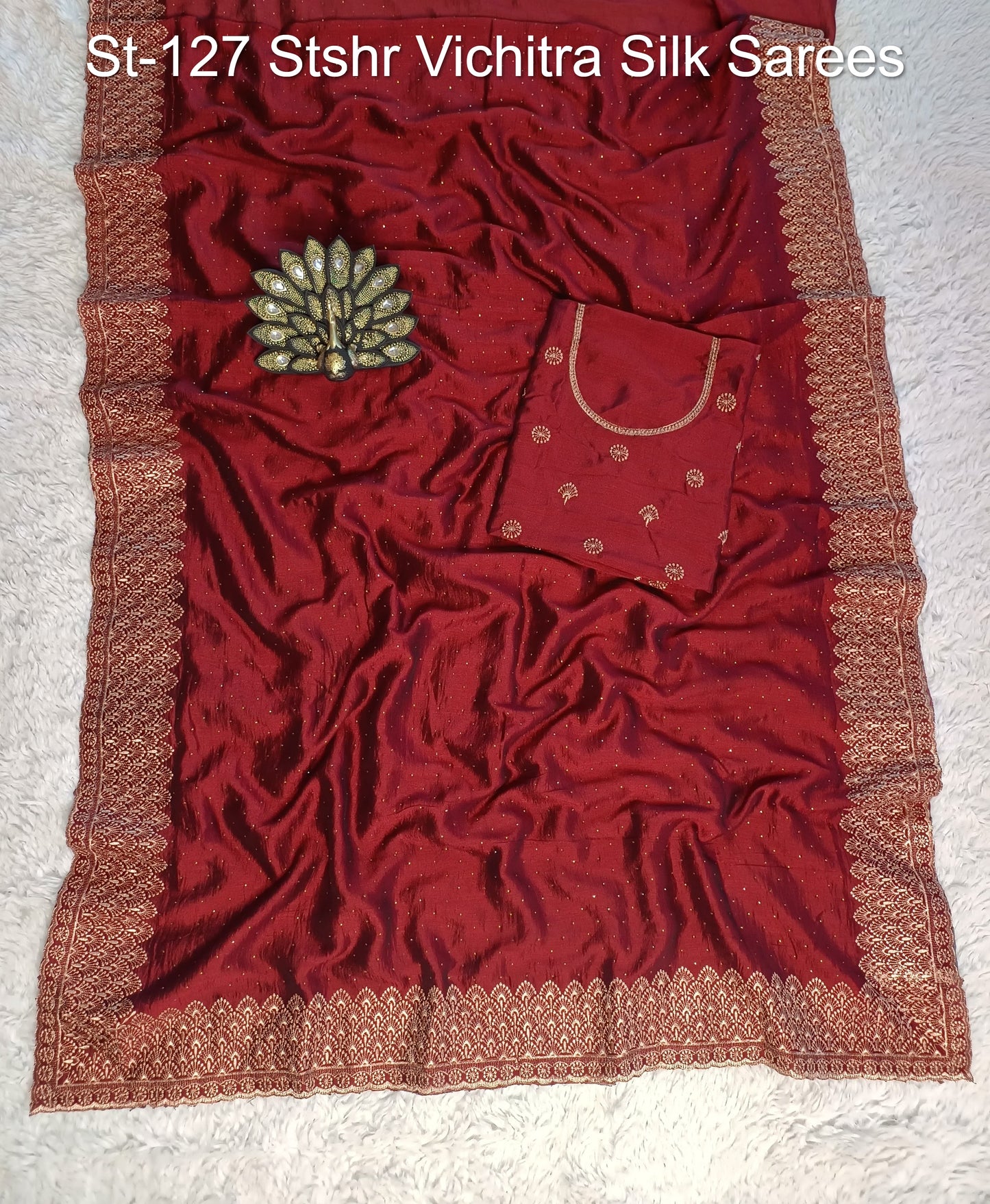 St-127 Stshr Vichitra Silk Sarees