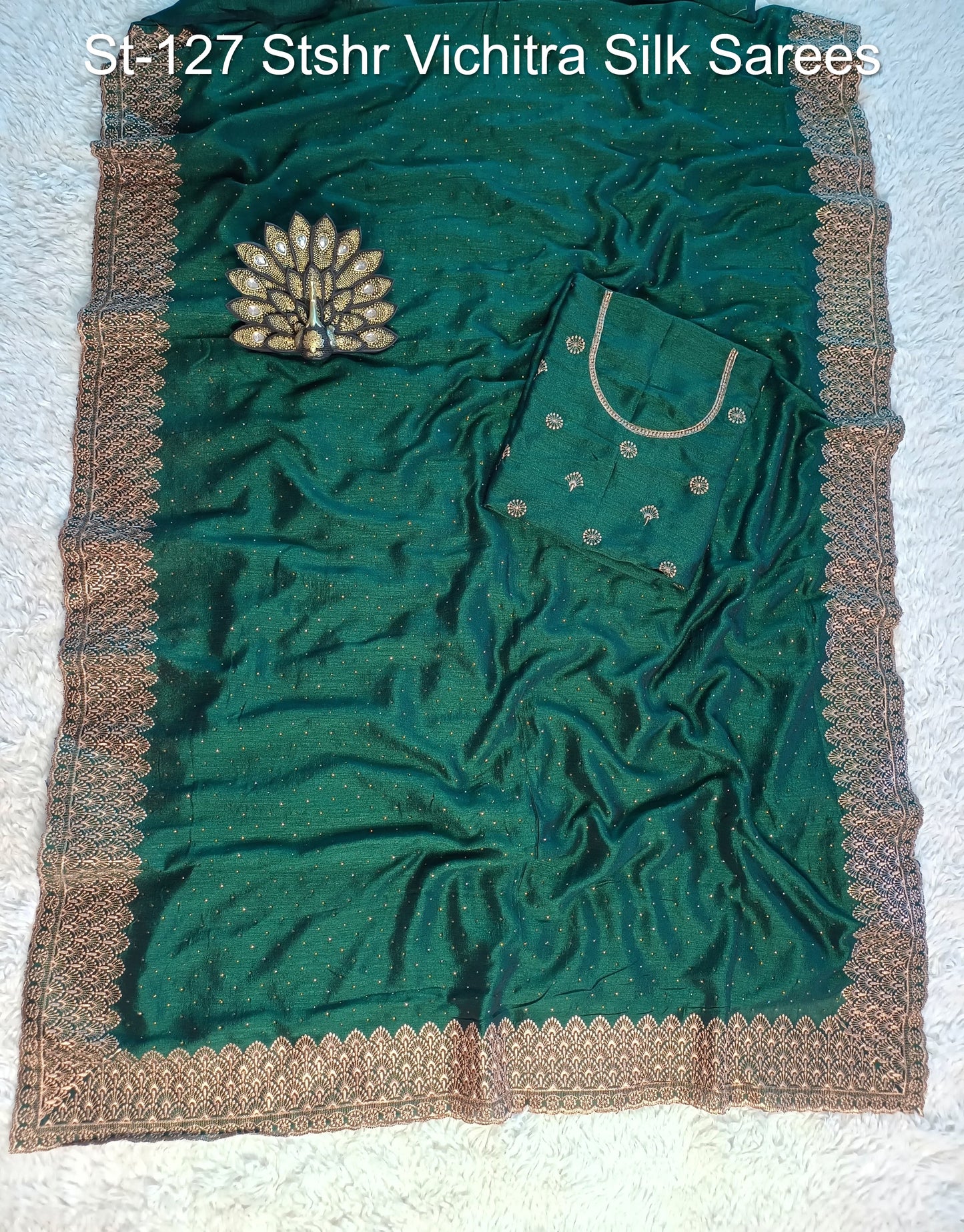 St-127 Stshr Vichitra Silk Sarees