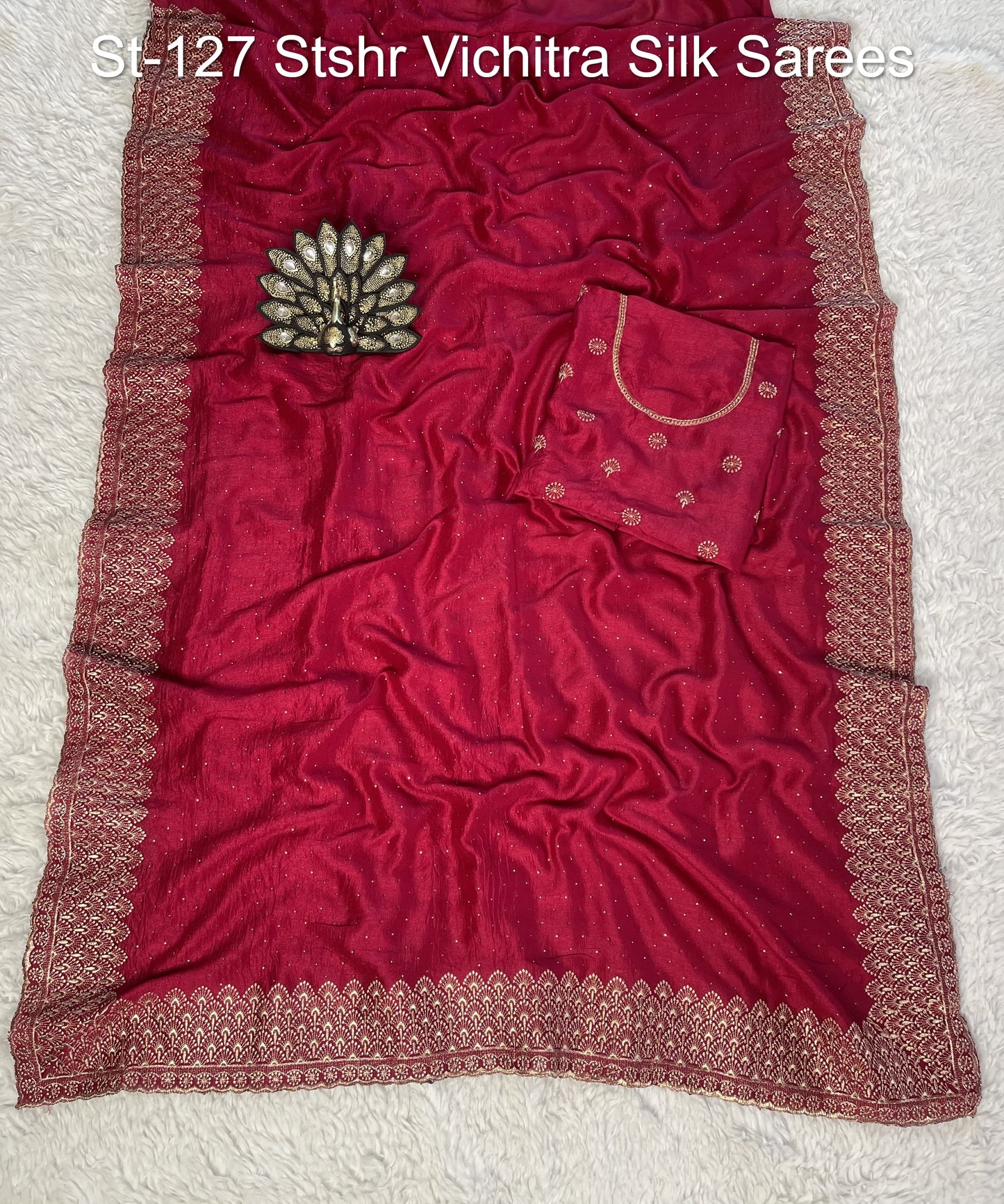 St-127 Stshr Vichitra Silk Sarees