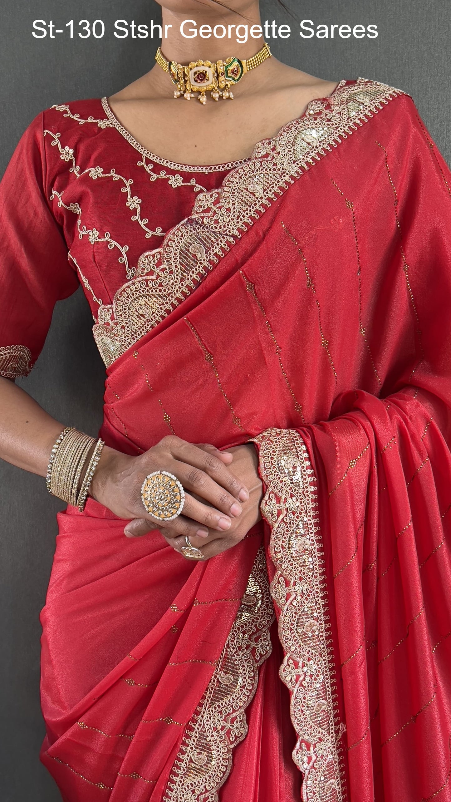 St-130 Stshr Georgette Sarees