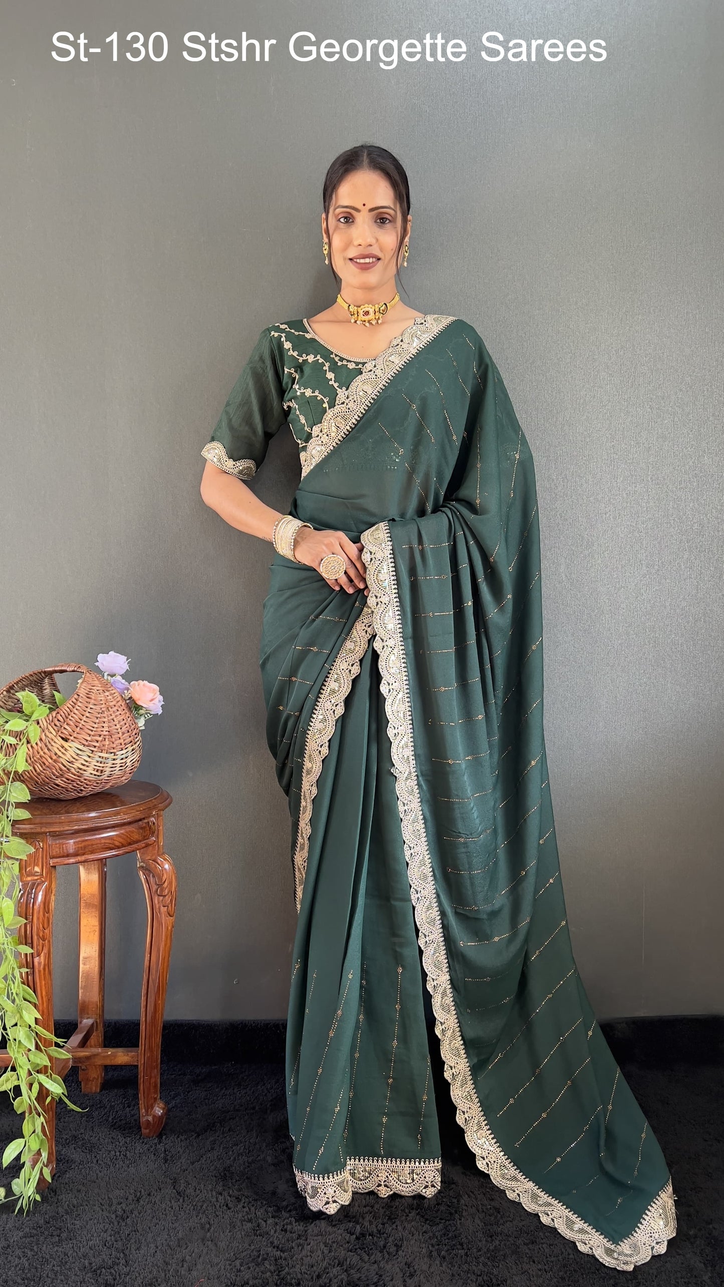 St-130 Stshr Georgette Sarees