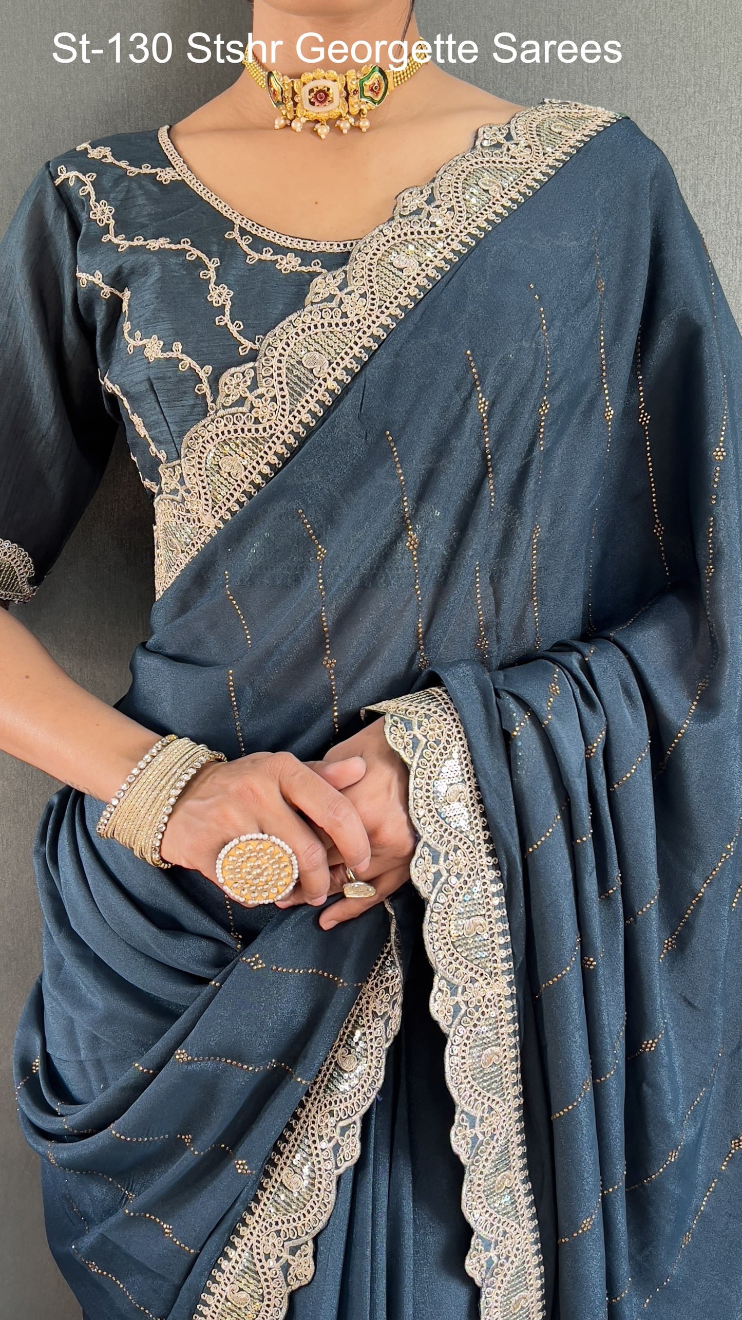 St-130 Stshr Georgette Sarees