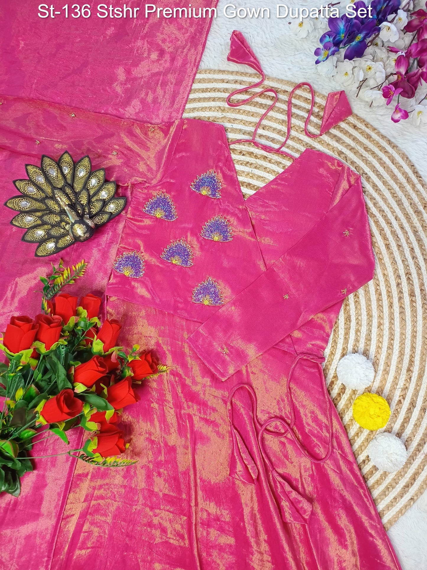 St-136 Stshr Premium Gown Dupatta Set