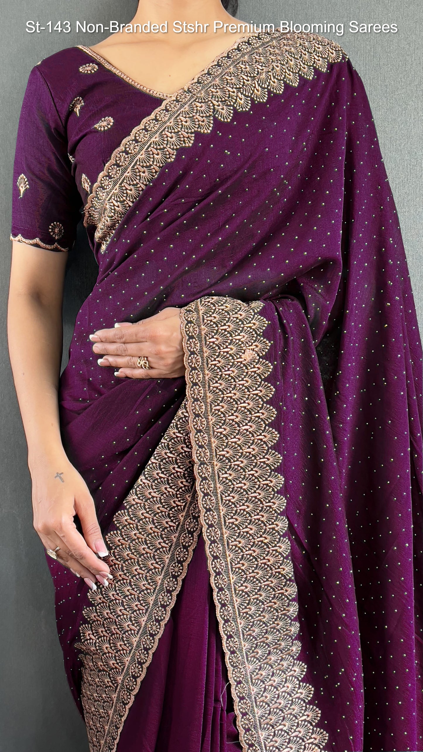 St-143 Non-Branded Stshr Premium Blooming Sarees