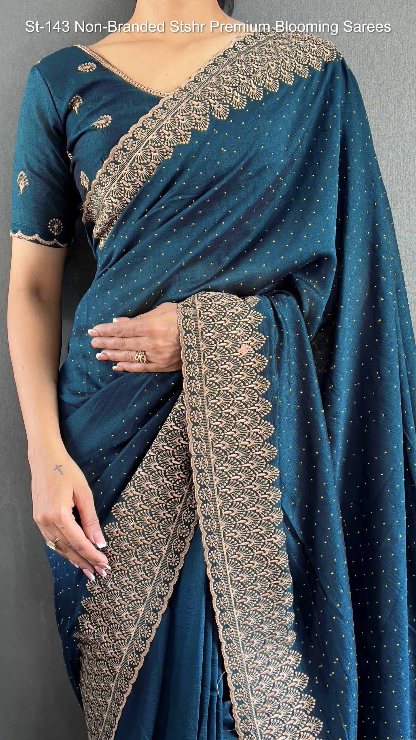 St-143 Non-Branded Stshr Premium Blooming Sarees