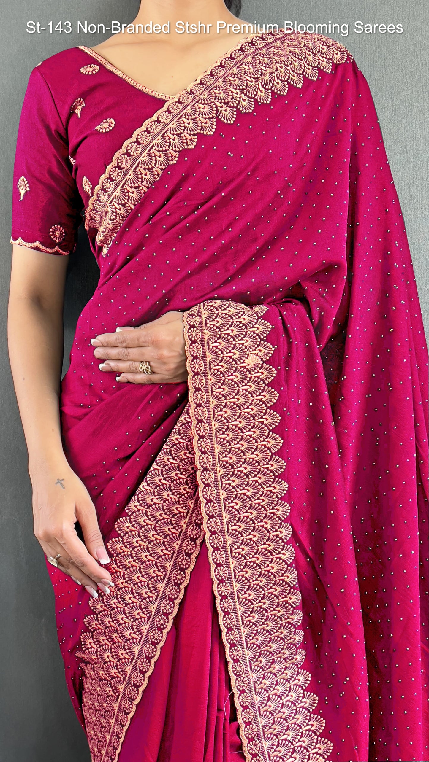 St-143 Non-Branded Stshr Premium Blooming Sarees