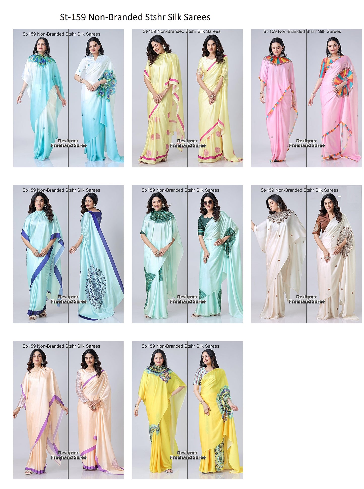 St-159 Non-Branded Stshr Silk Sarees