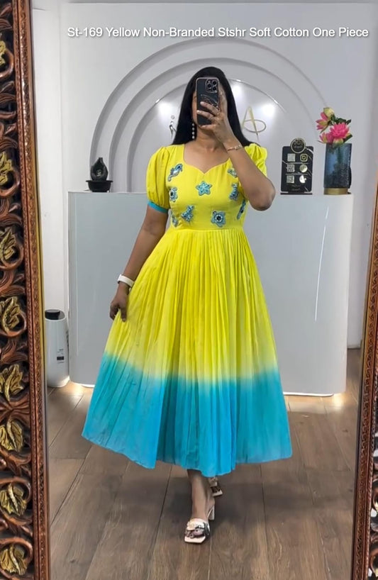St-169 Yellow Non-Branded Stshr Soft Cotton One Piece