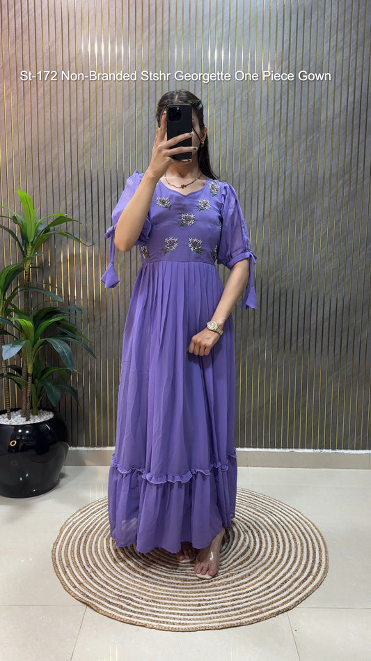 St-172 Non-Branded Stshr Georgette One Piece Gown