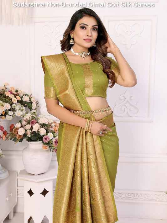 Sudarshna Non-Branded Stmai Soft Silk Sarees
