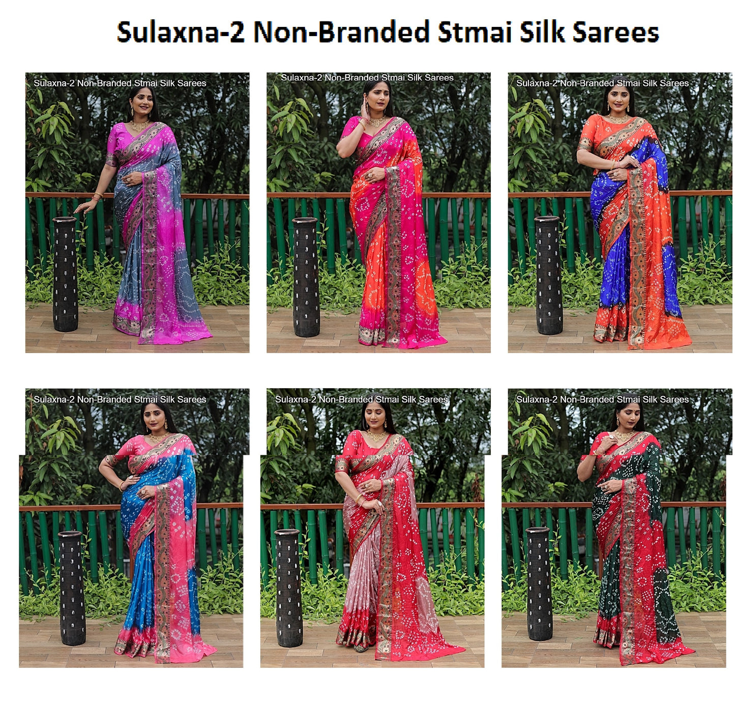 Sulaxna-2 Non-Branded Stmai Silk Sarees